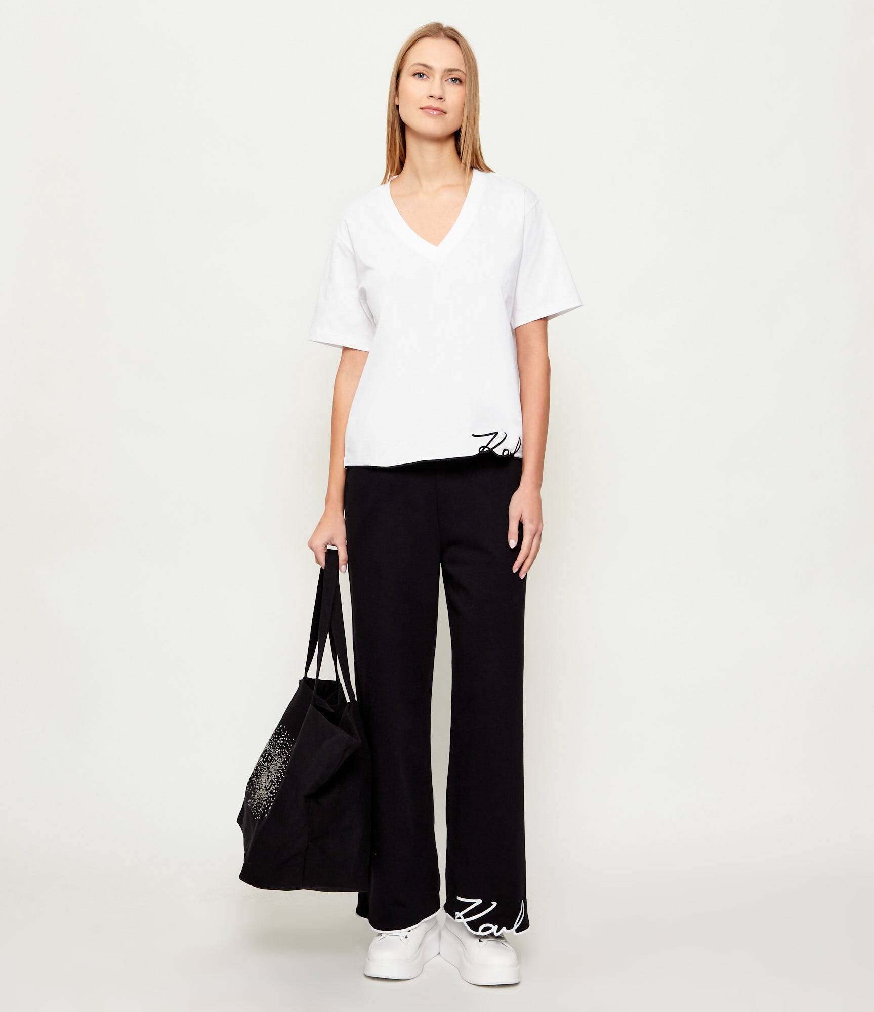 Karl Lagerfeld Tricou signature | Oversize fit