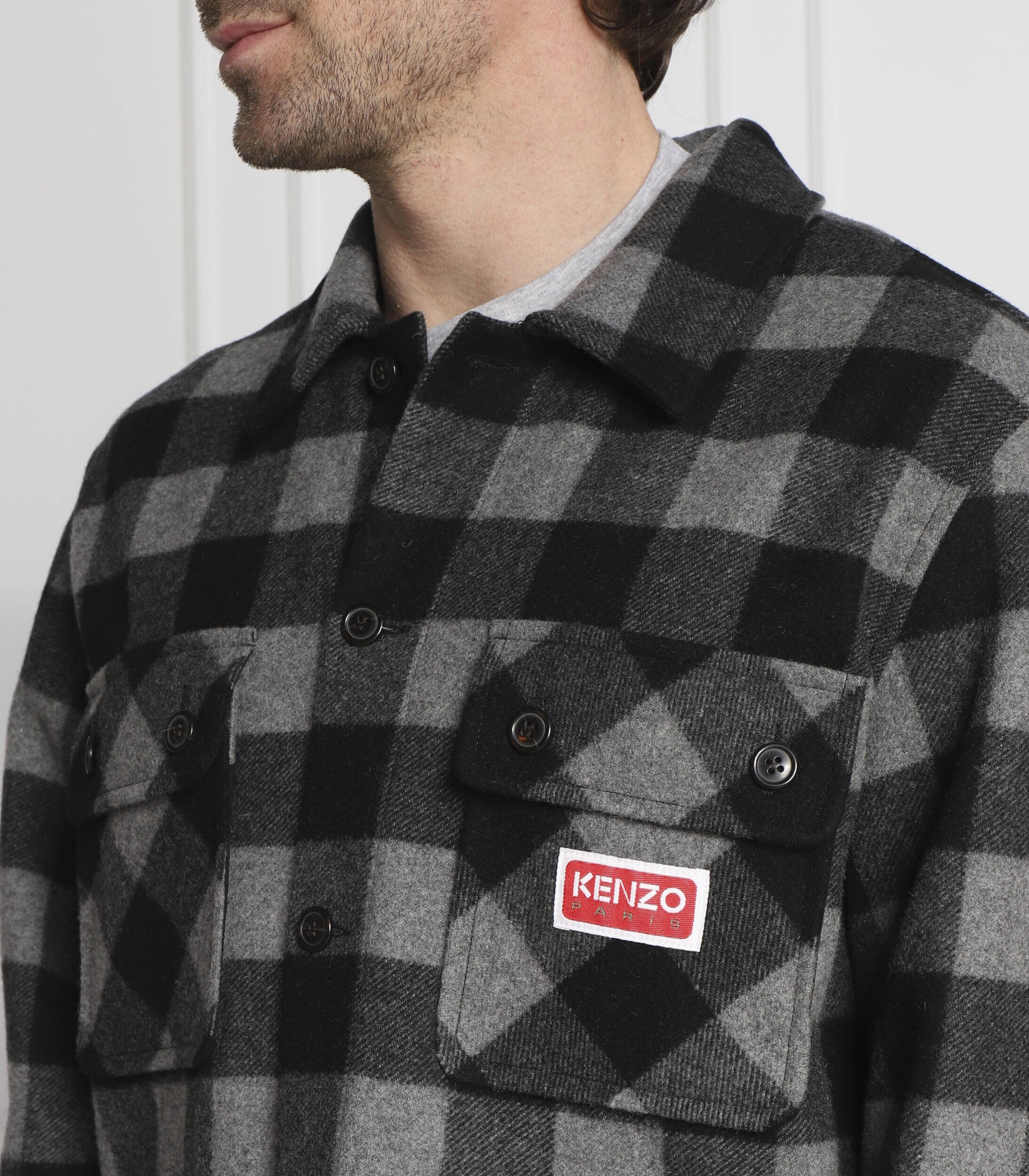 Kenzo de lână cămașă | regular fit