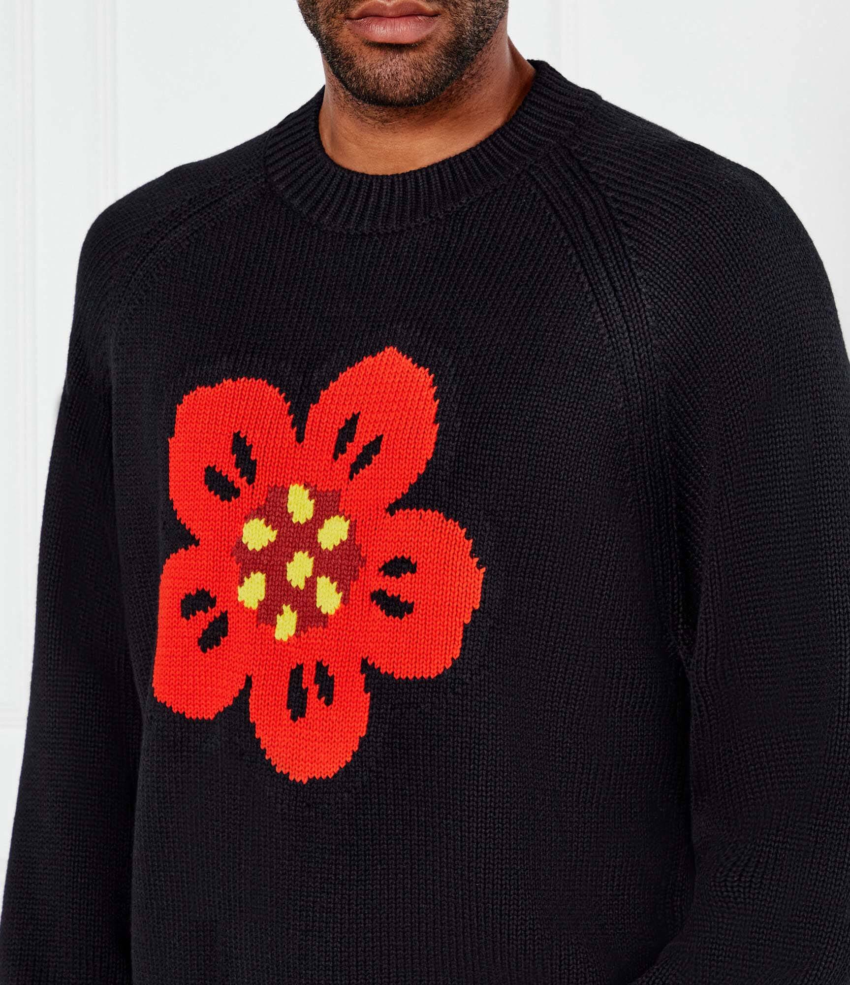 Kenzo Pulover Boke Flower | Relaxed fit cu adaos de lână