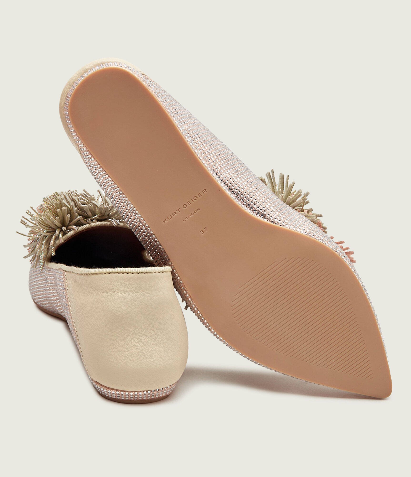 Kurt Geiger Balerini POM POM POINT cu adaos de piele