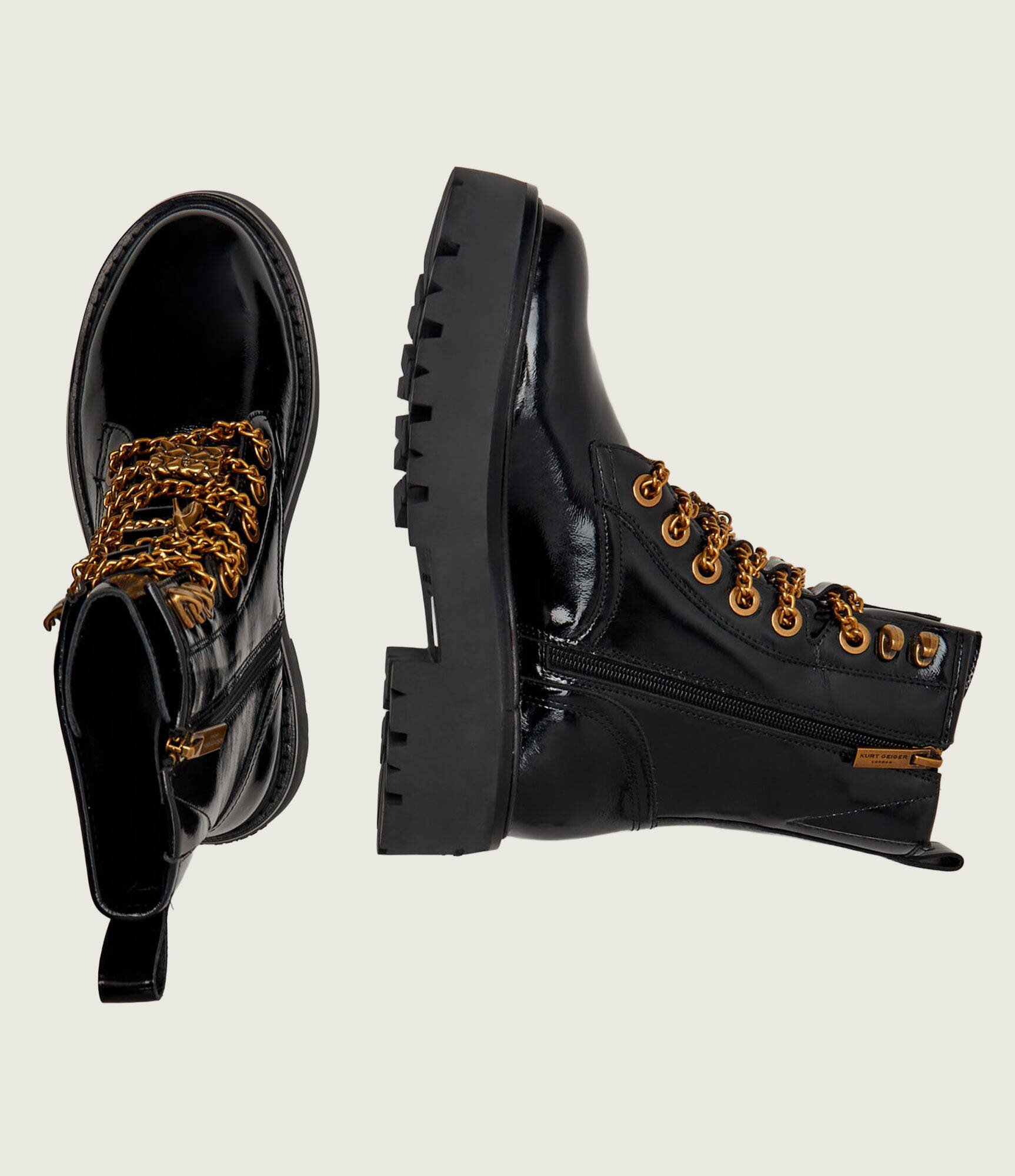 Kurt Geiger De piele botine cu platformă MATILDA