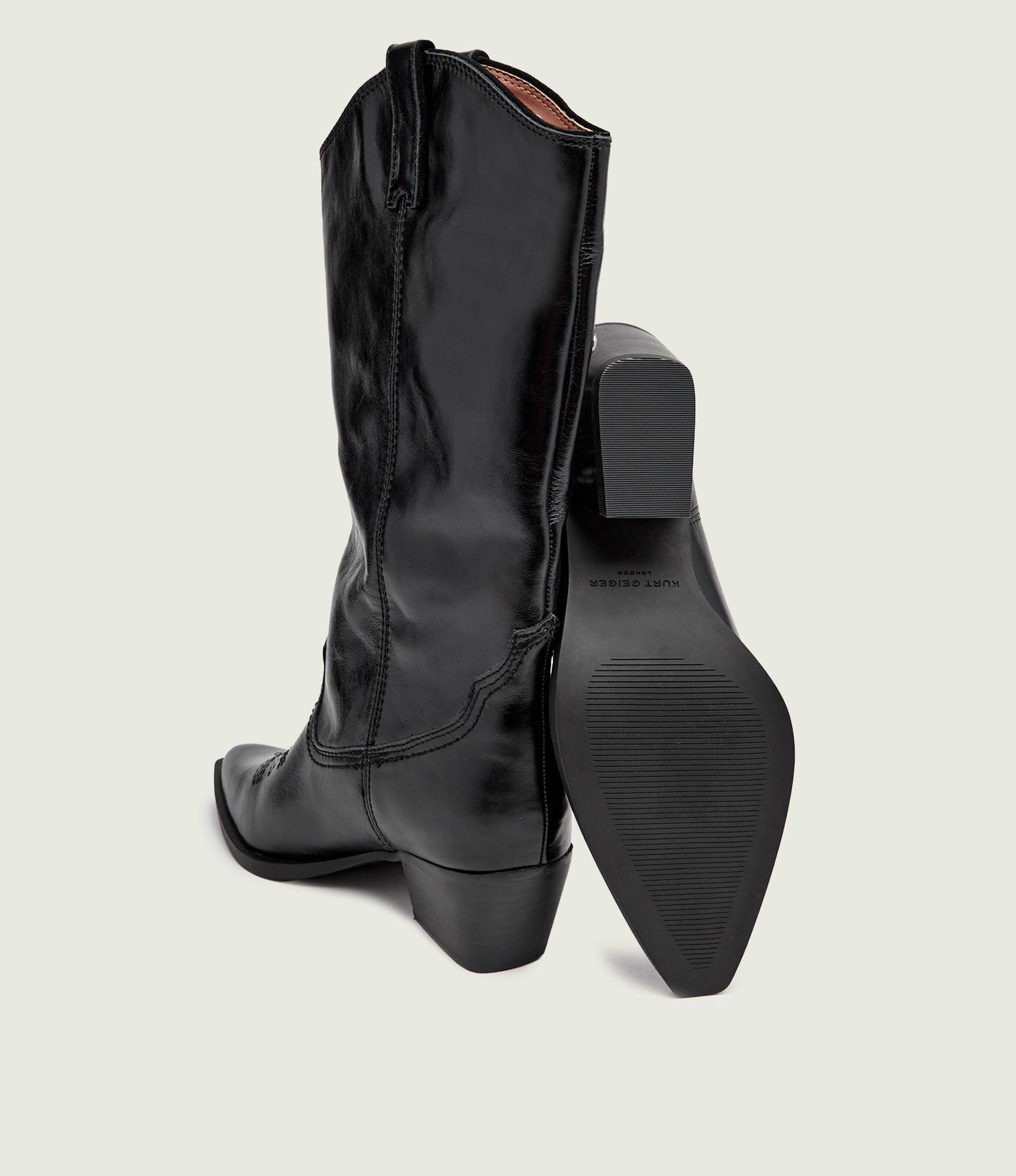Kurt Geiger De piele cizme cowboy Rodeo Bow