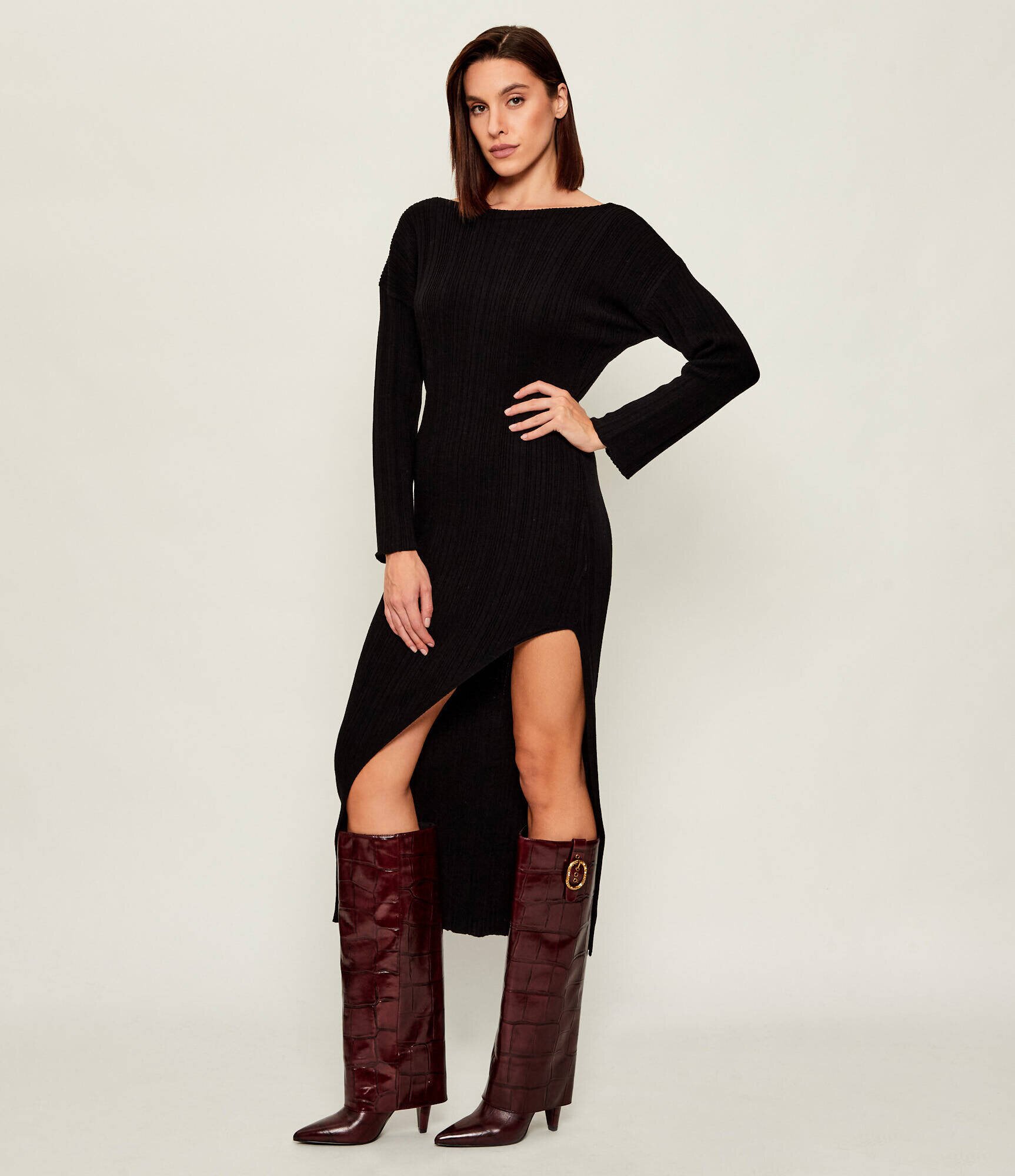 Kurt Geiger De piele cizme cu toc FOLD OVER