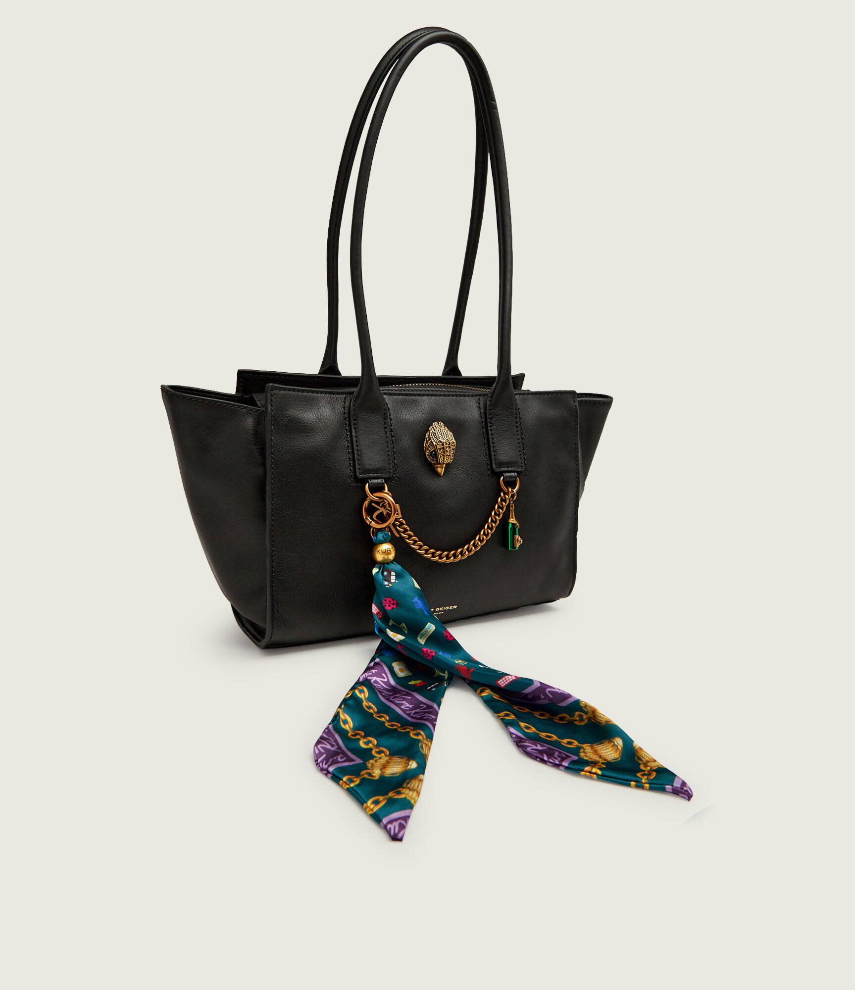 Kurt Geiger De piele geantă pe umăr + eșarfă pătrată Sloane