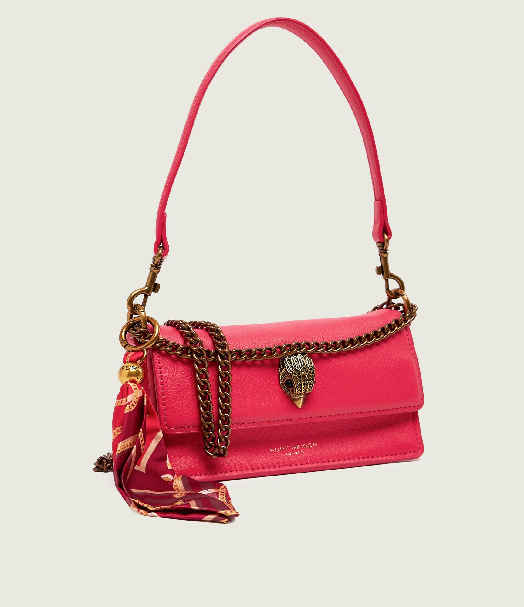 Kurt Geiger De piele geantă pe umăr + eșarfă pătrată The Sloane Soft