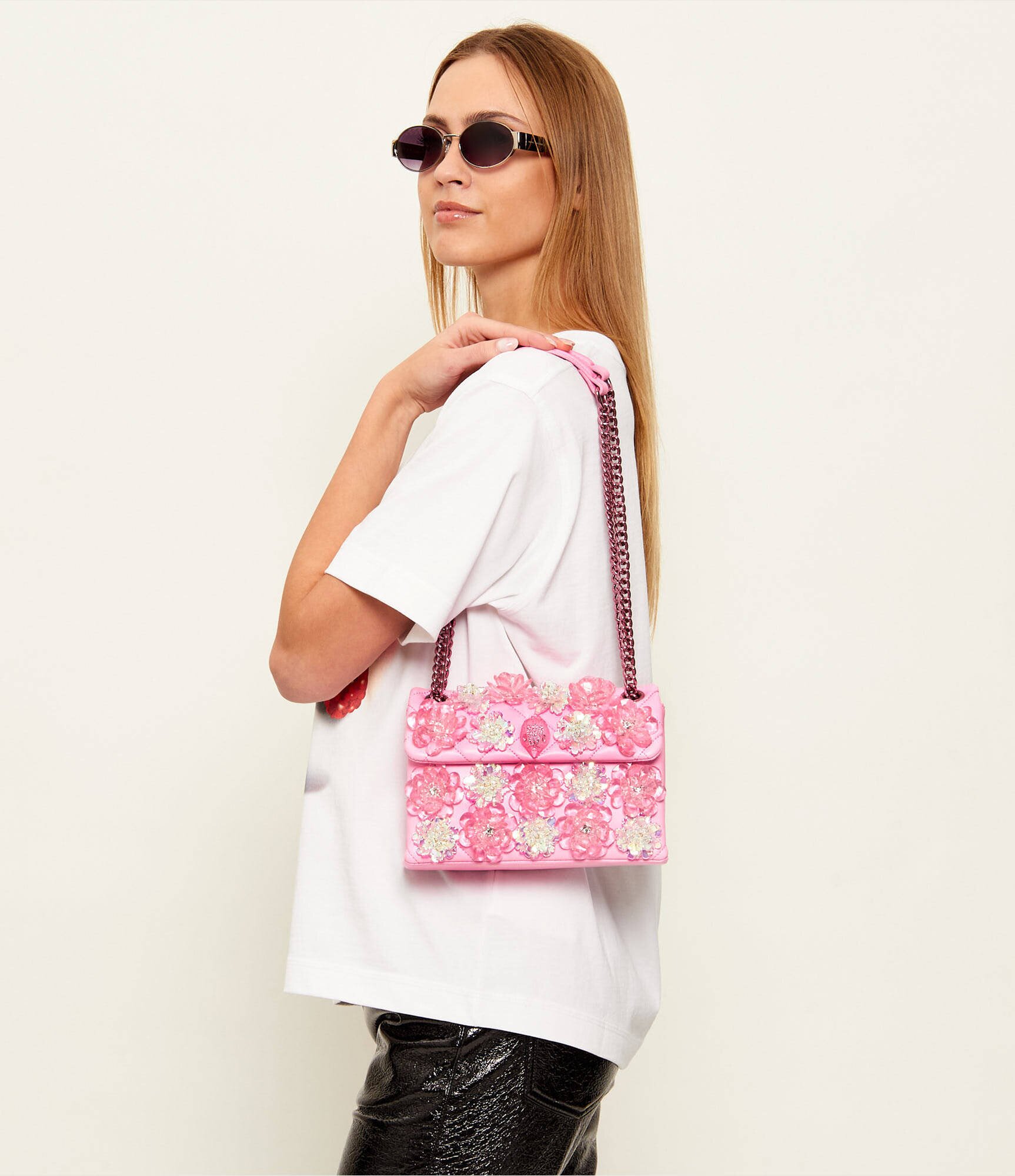 Kurt Geiger De piele geantă pe umăr KENSINGTON FLOWER