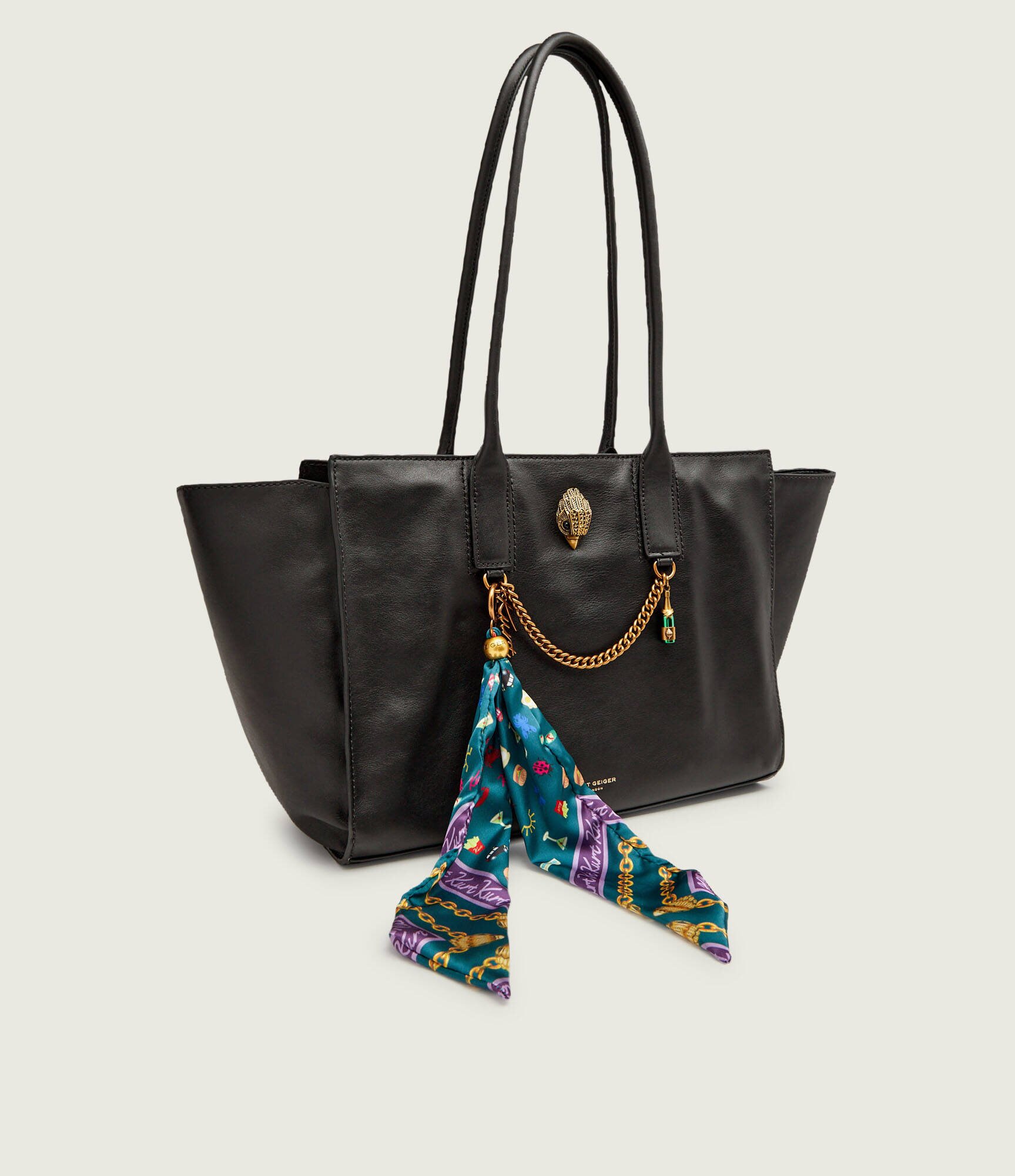 Kurt Geiger De piele geantă shopper + eșarfă pătrată Sloane