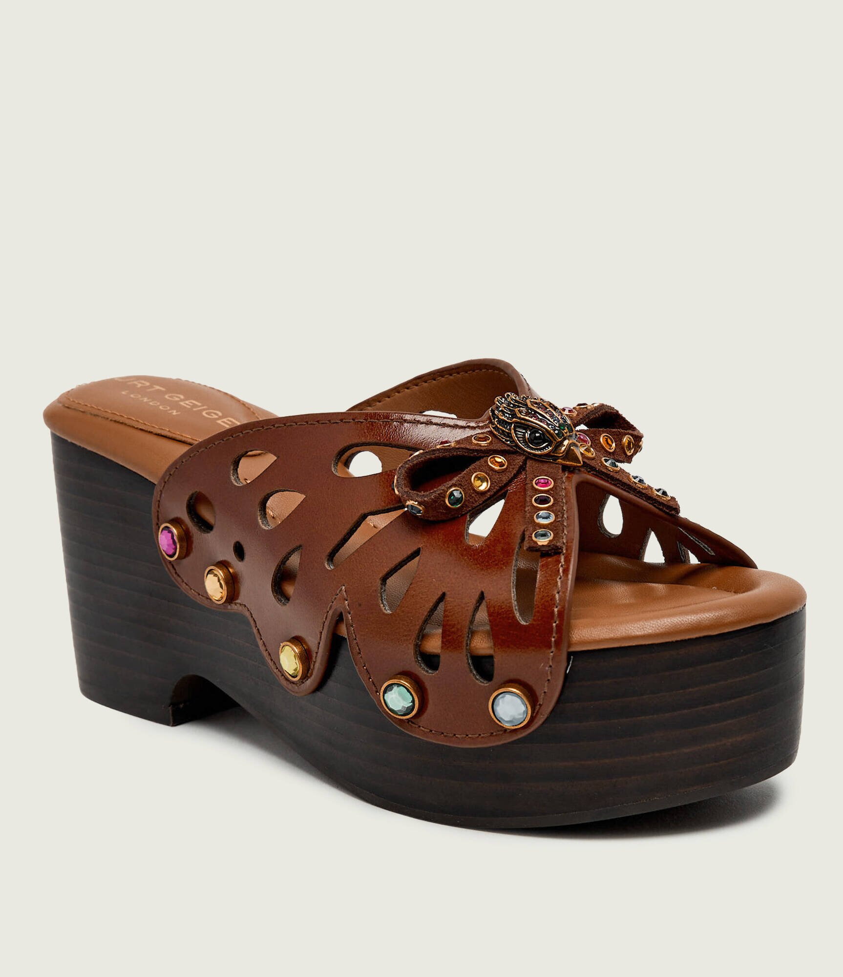 Kurt Geiger De piele șlapi BUTTERFLY WEDGE