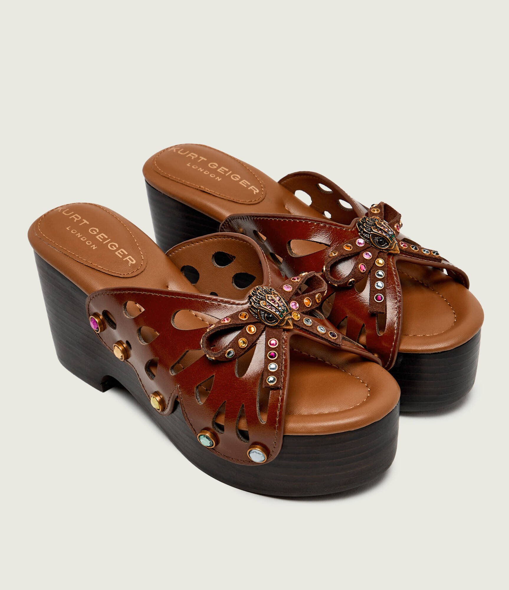 Kurt Geiger De piele șlapi BUTTERFLY WEDGE