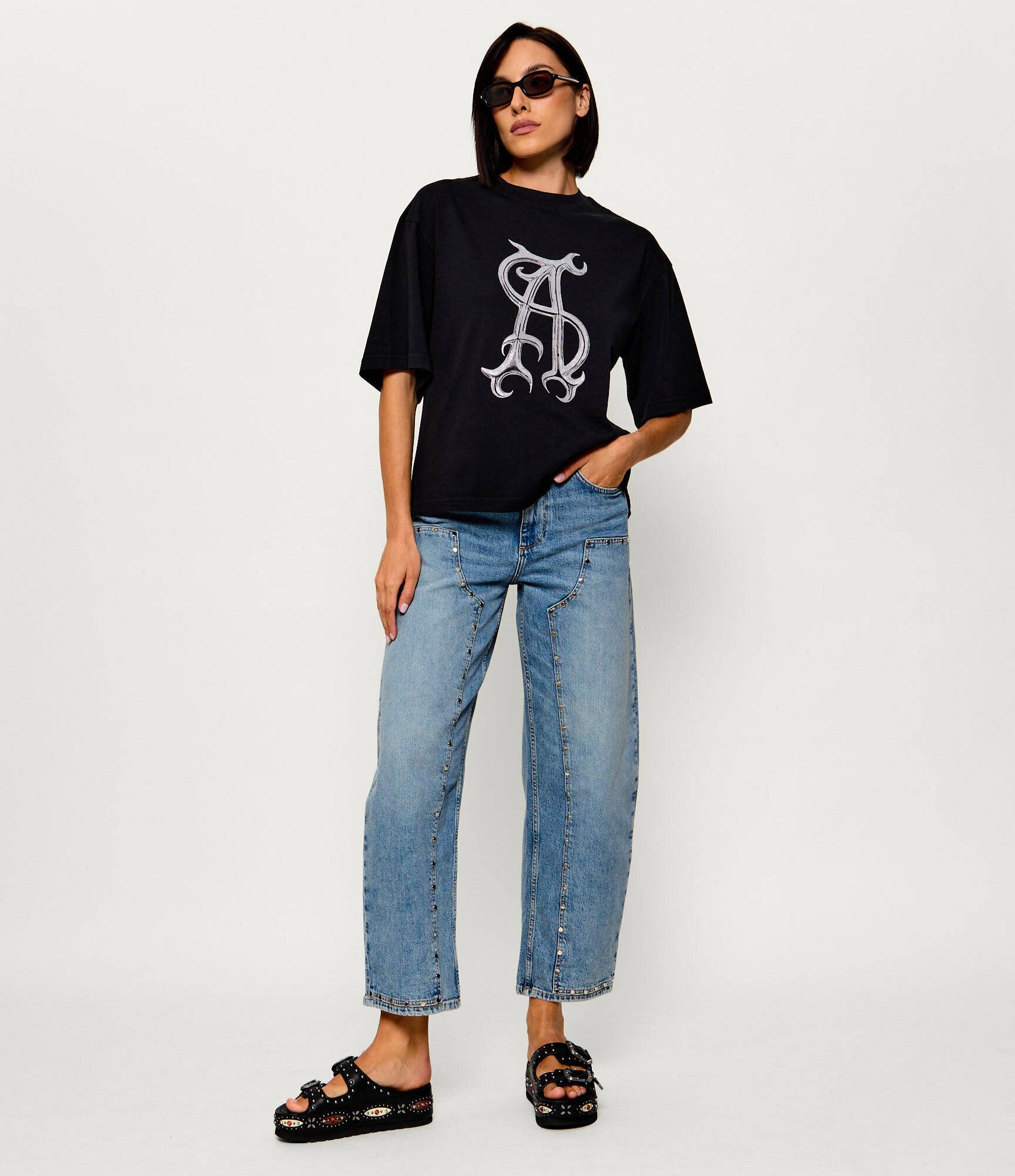 Kurt Geiger De piele șlapi Western Buckle
