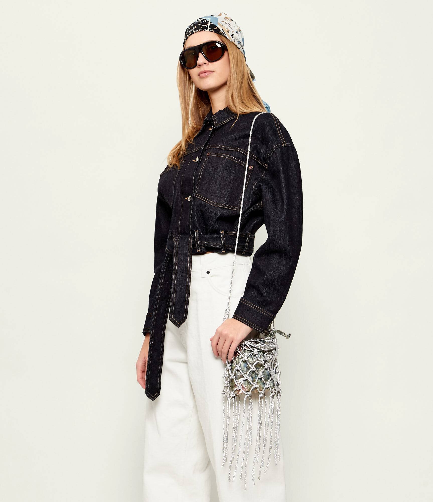 Kurt Geiger Geantă pe umăr 2 în 1 MINI MACRAME CRYSTAL