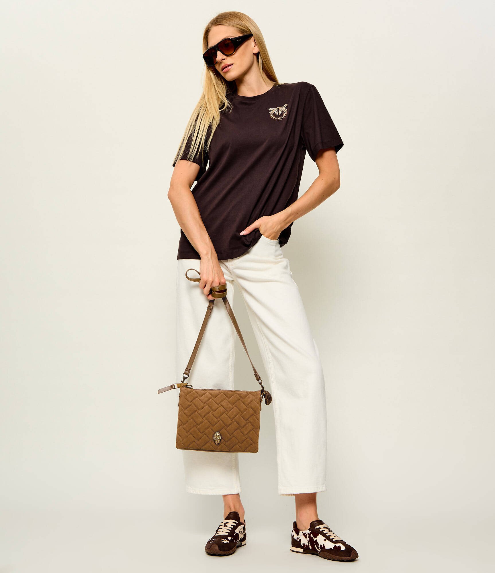 Kurt Geiger Geantă pe umăr Kensington Puff | piele întoarsă cu adaos de piele