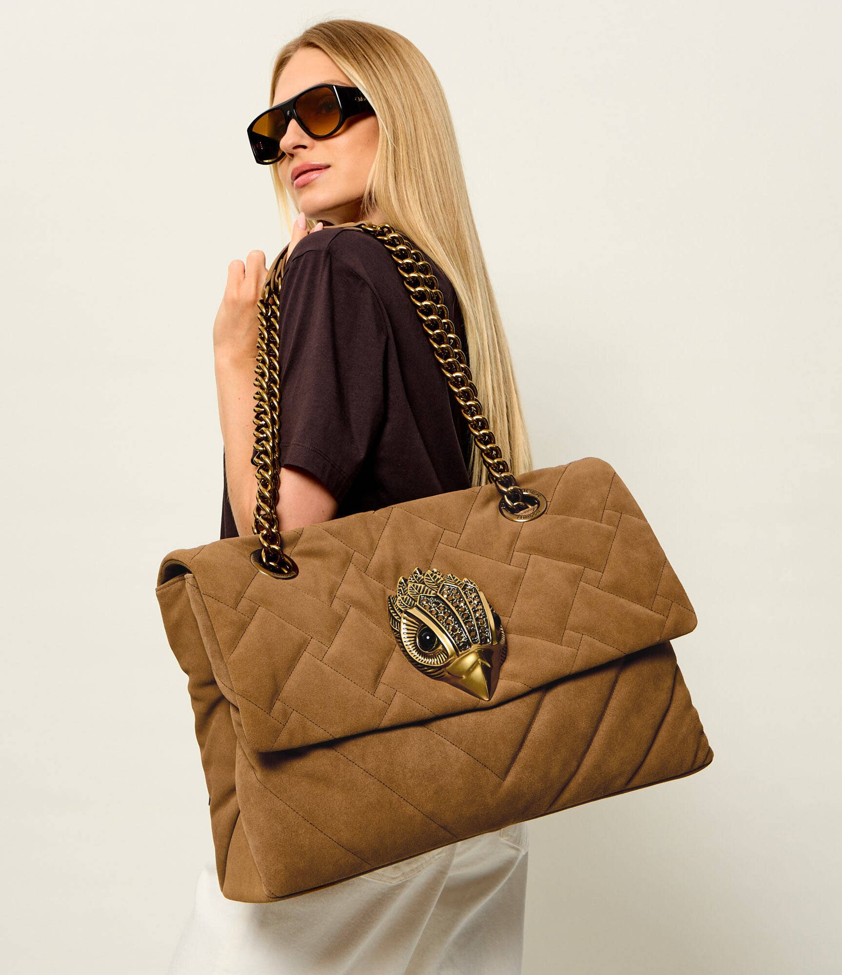 Kurt Geiger Geantă shopper Macro Kensington | piele întoarsă