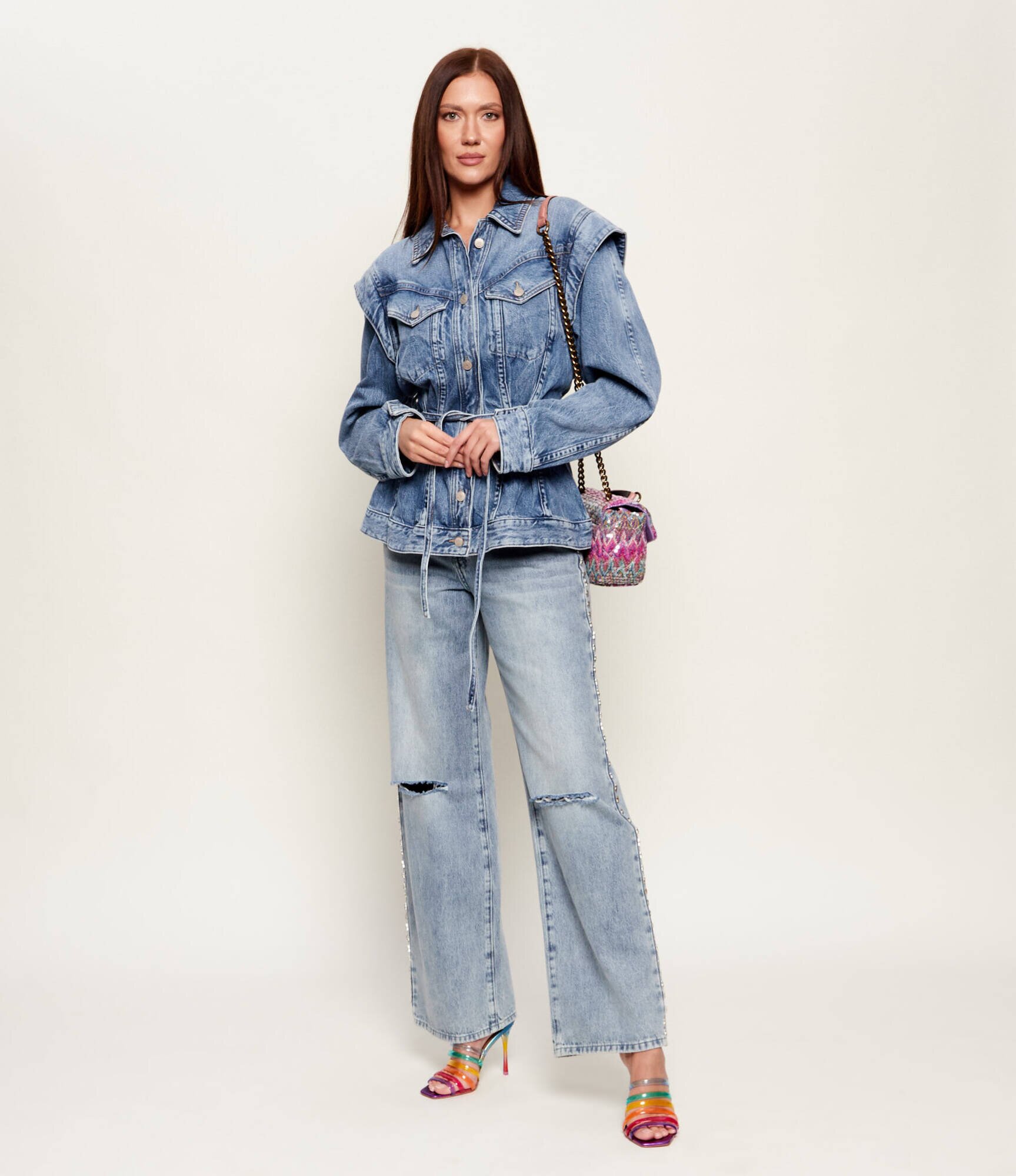 Kurt Geiger Șlapi cu tocuri înalte MADDISON cu adaos de piele