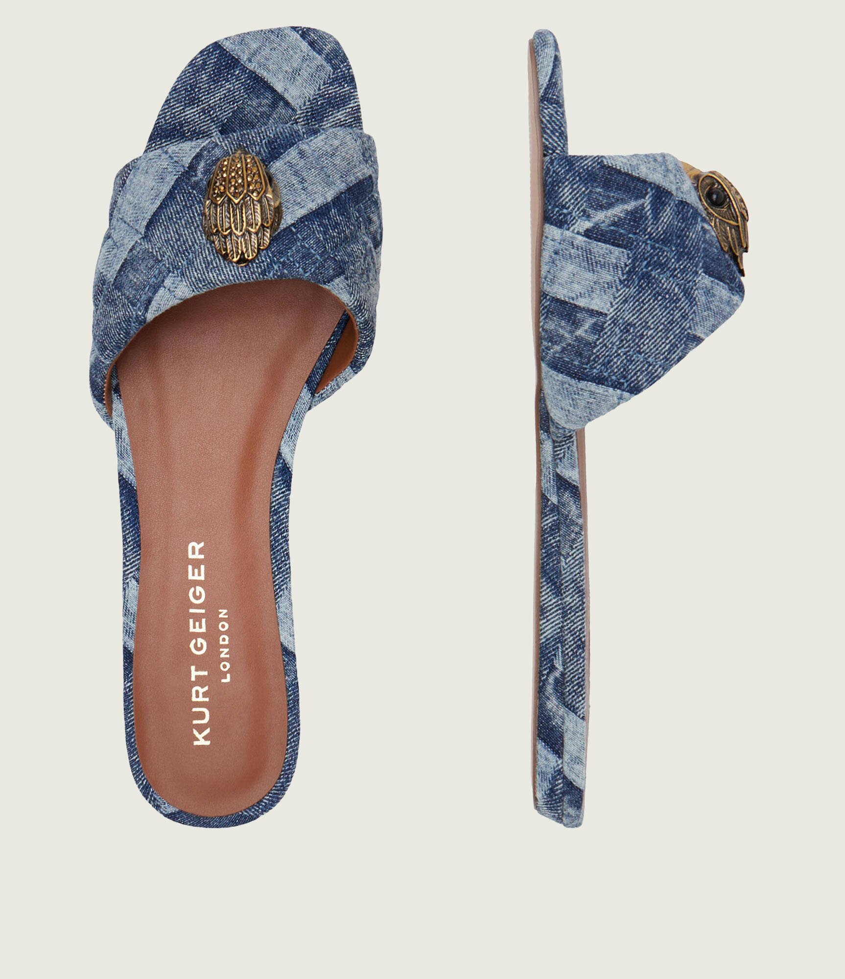 Kurt Geiger Șlapi KENSINGTON cu adaos de piele