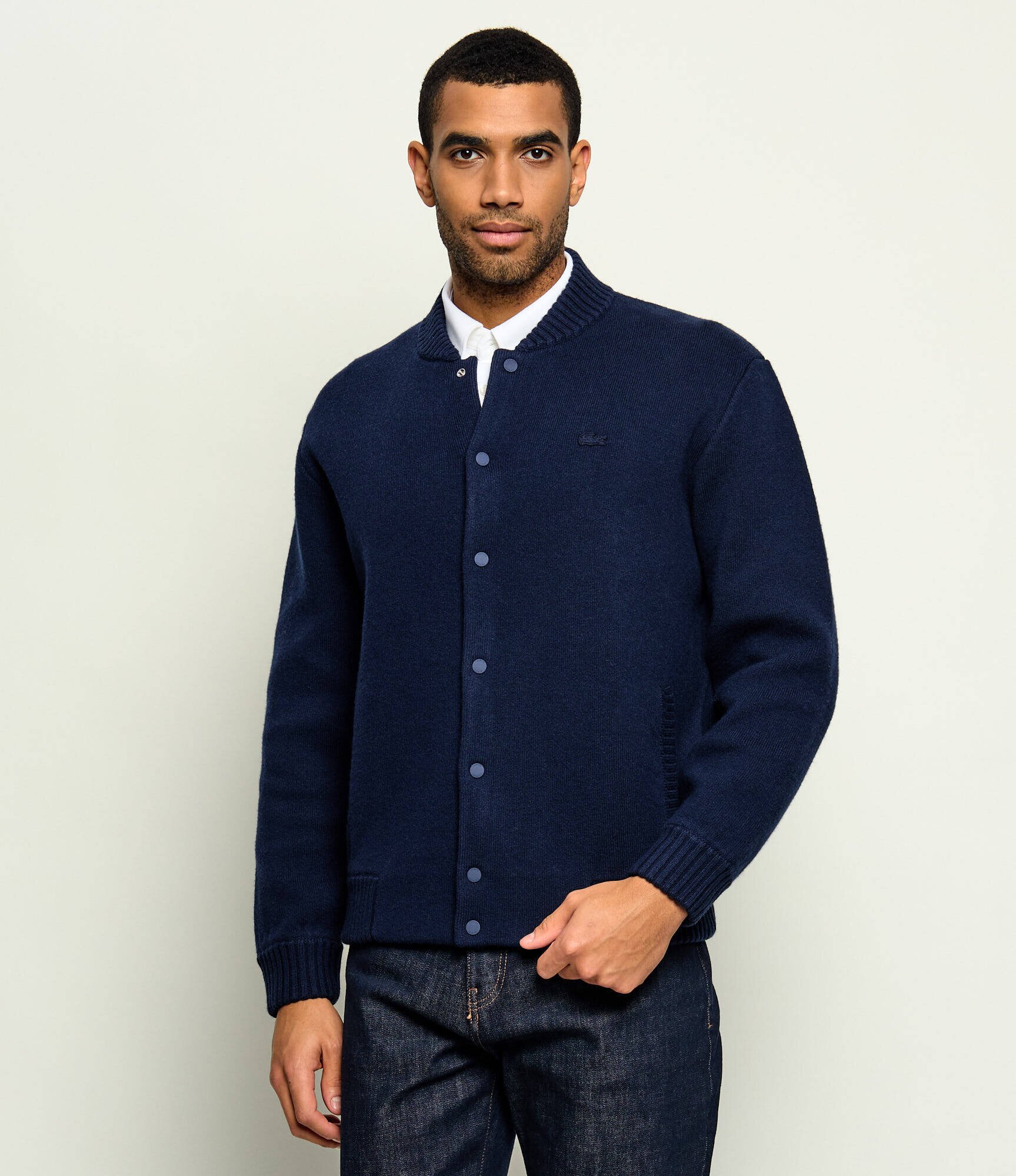 Lacoste De lână geacă bomber | Relaxed fit
