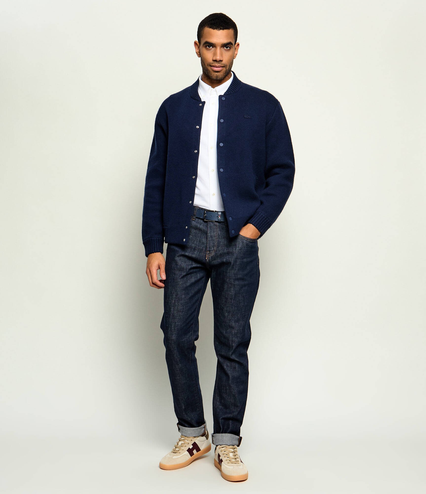 Lacoste De lână geacă bomber | Relaxed fit