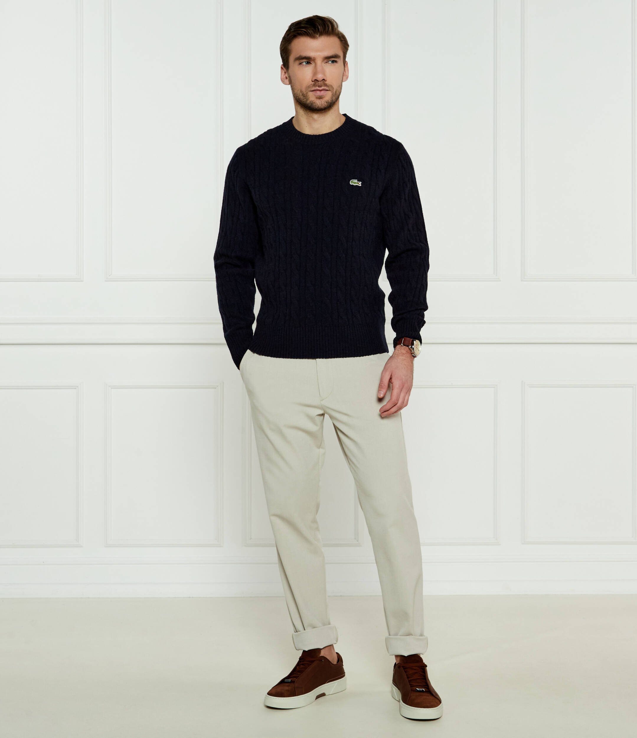 Lacoste De lână pulover | Classic fit