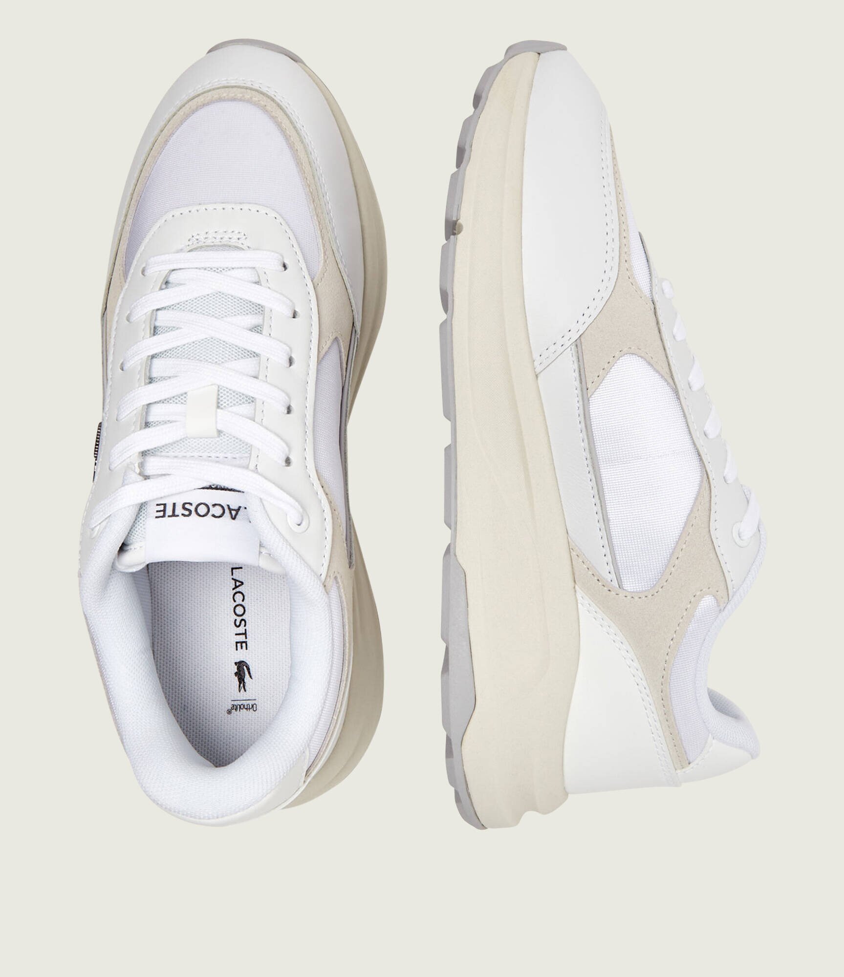 Lacoste Sneakers Run Set cu adaos de piele | piele întoarsă