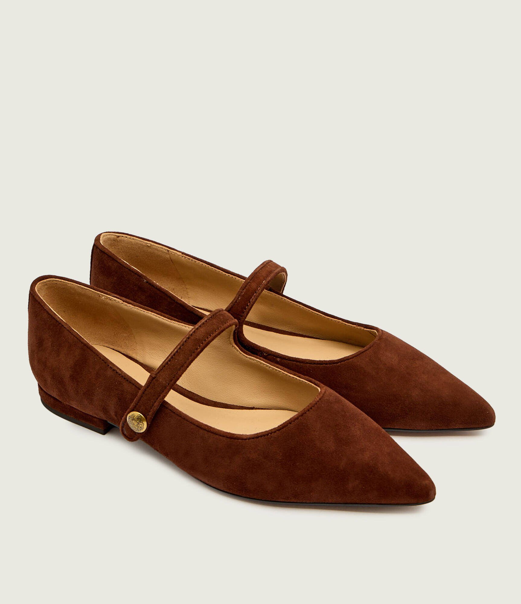 Lauren Ralph Lauren Balerini Londyn Mary Jane | piele întoarsă