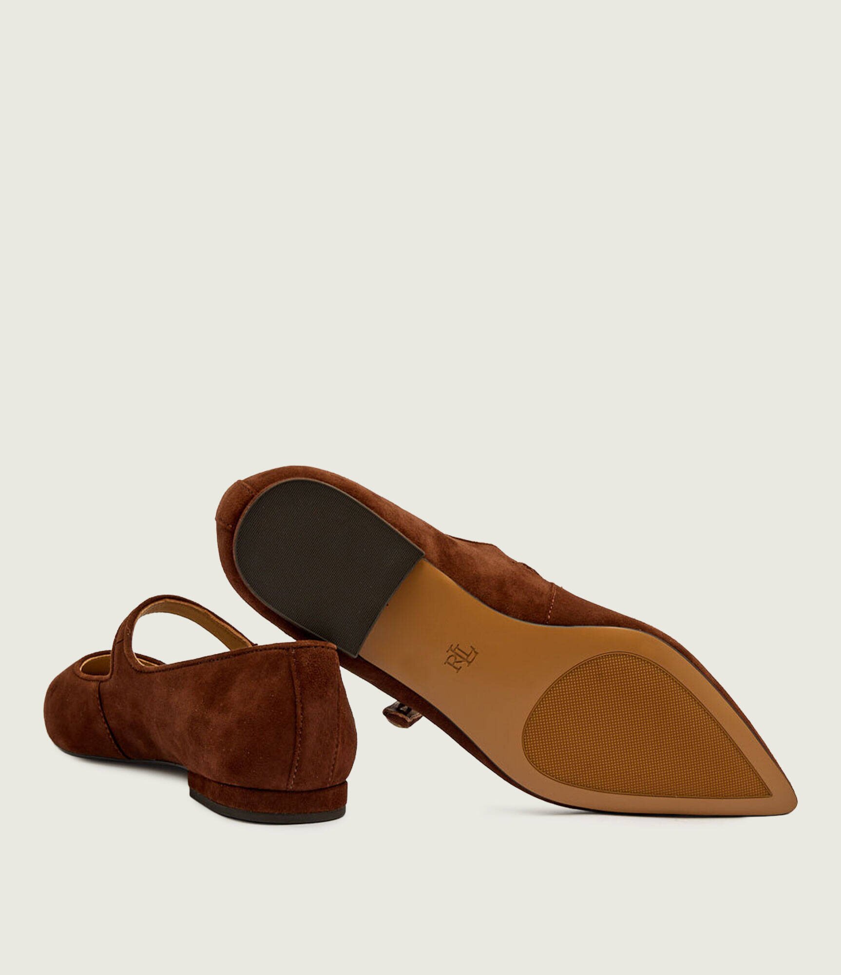 Lauren Ralph Lauren Balerini Londyn Mary Jane | piele întoarsă