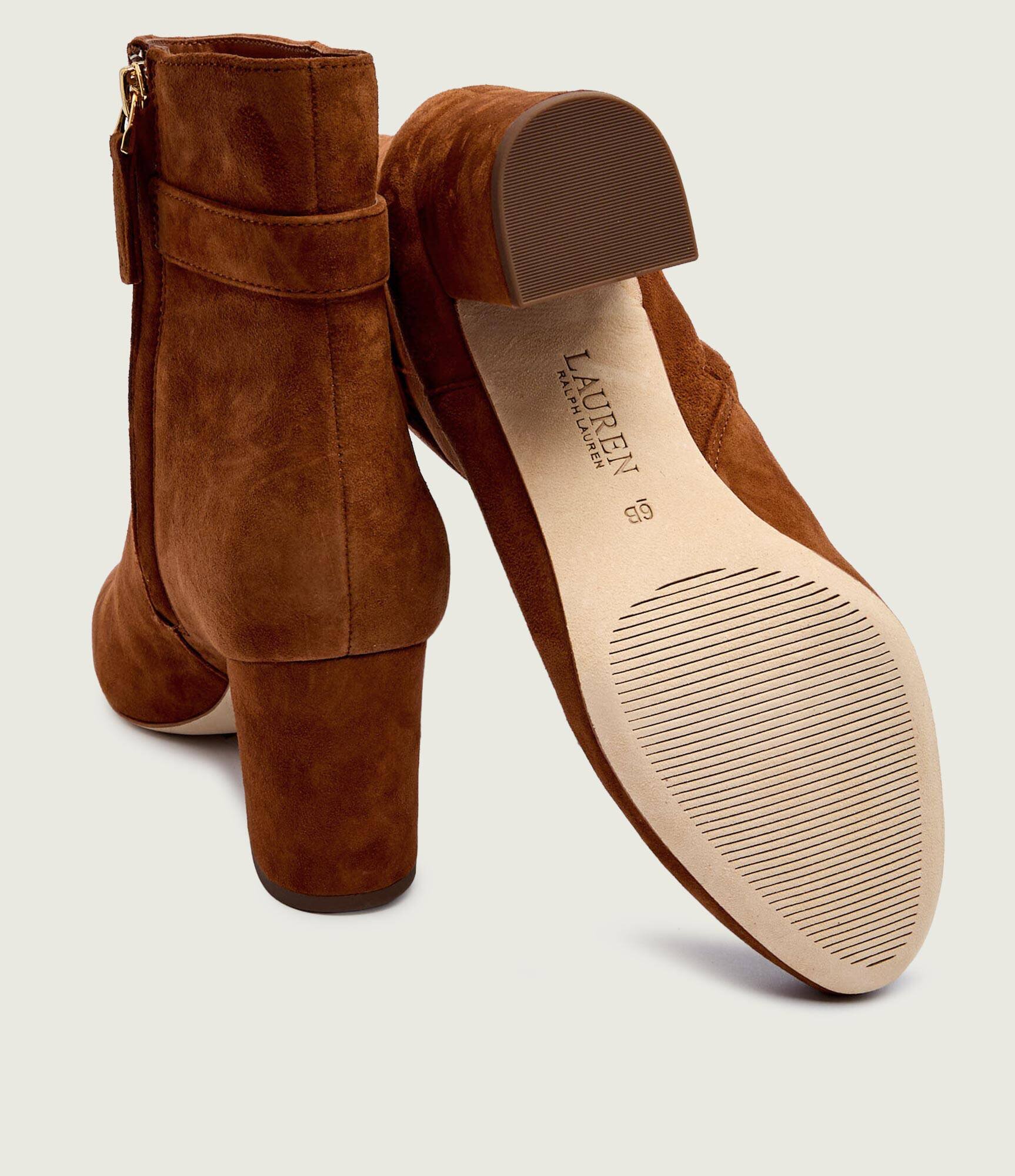 Lauren Ralph Lauren Botine cu toc Kellie | piele întoarsă
