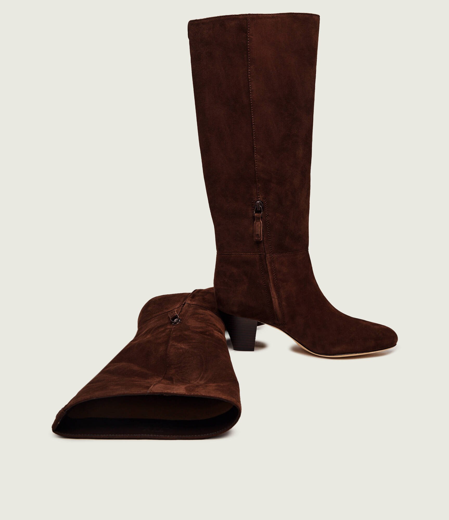 Lauren Ralph Lauren Cizme cu toc Emersyn | piele întoarsă