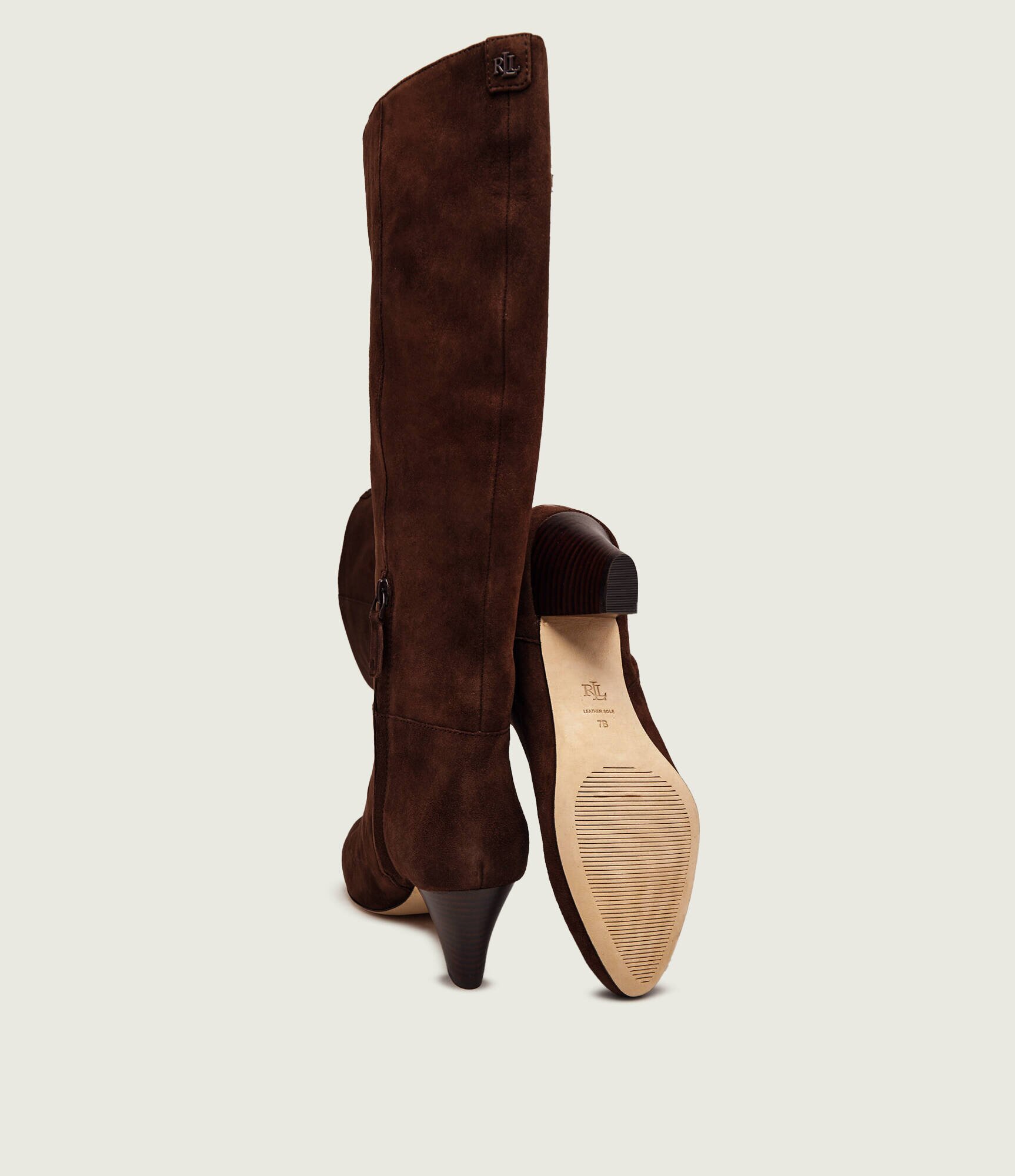 Lauren Ralph Lauren Cizme cu toc Emersyn | piele întoarsă