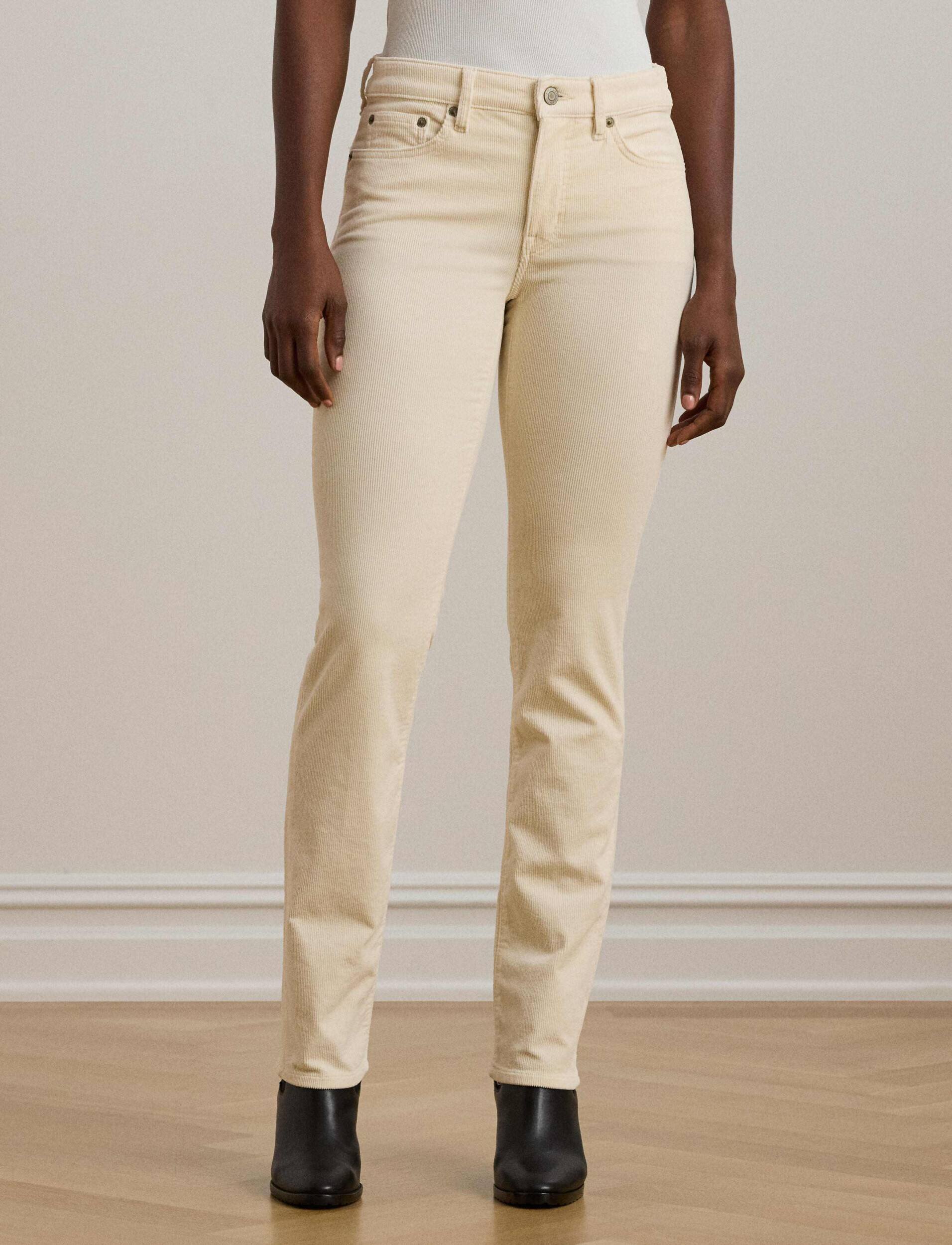 Lauren Ralph Lauren De catifea reiată pantaloni WALE CORD | Straight fit