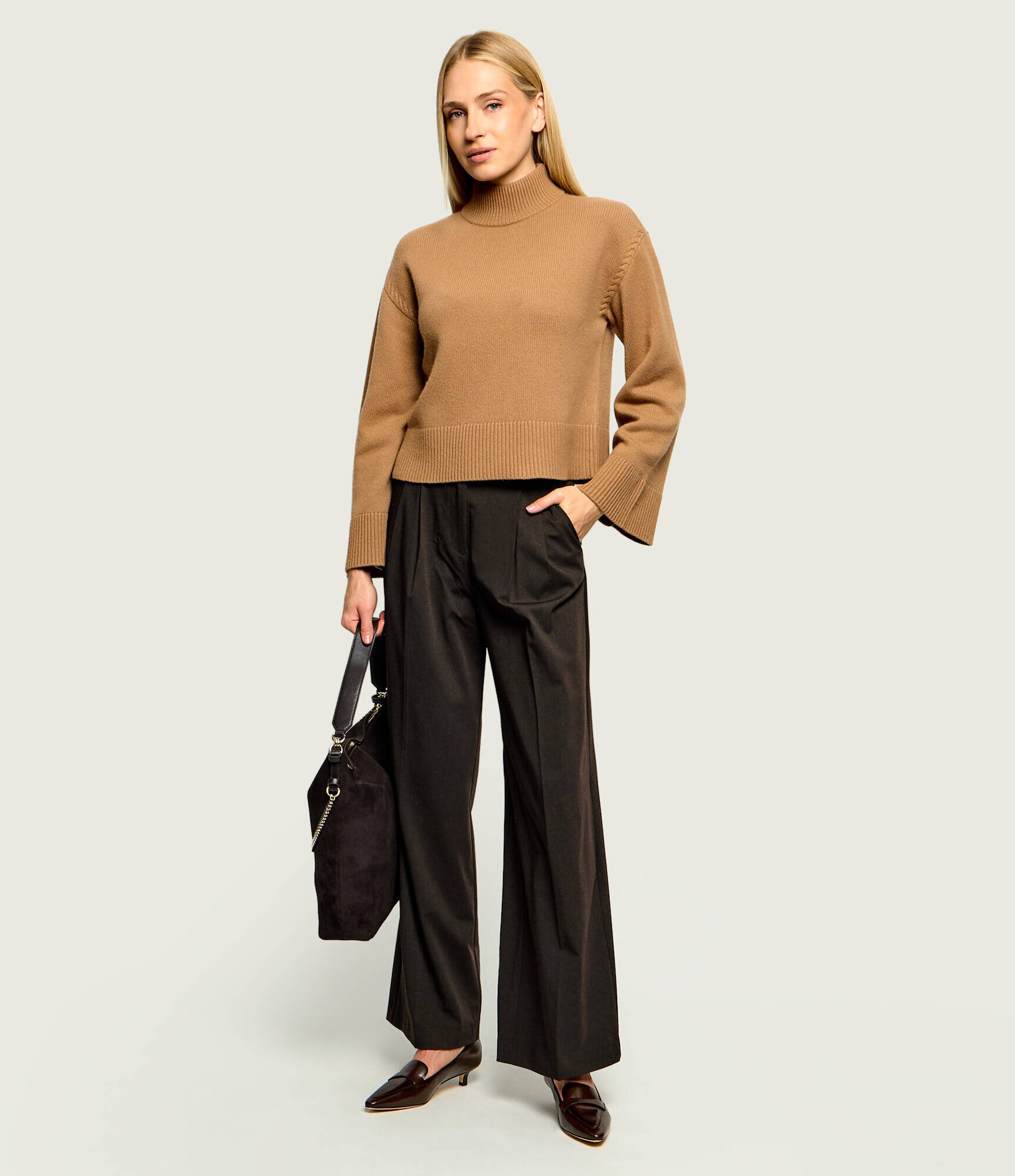 Lauren Ralph Lauren De lână maletă Sharad | Loose fit