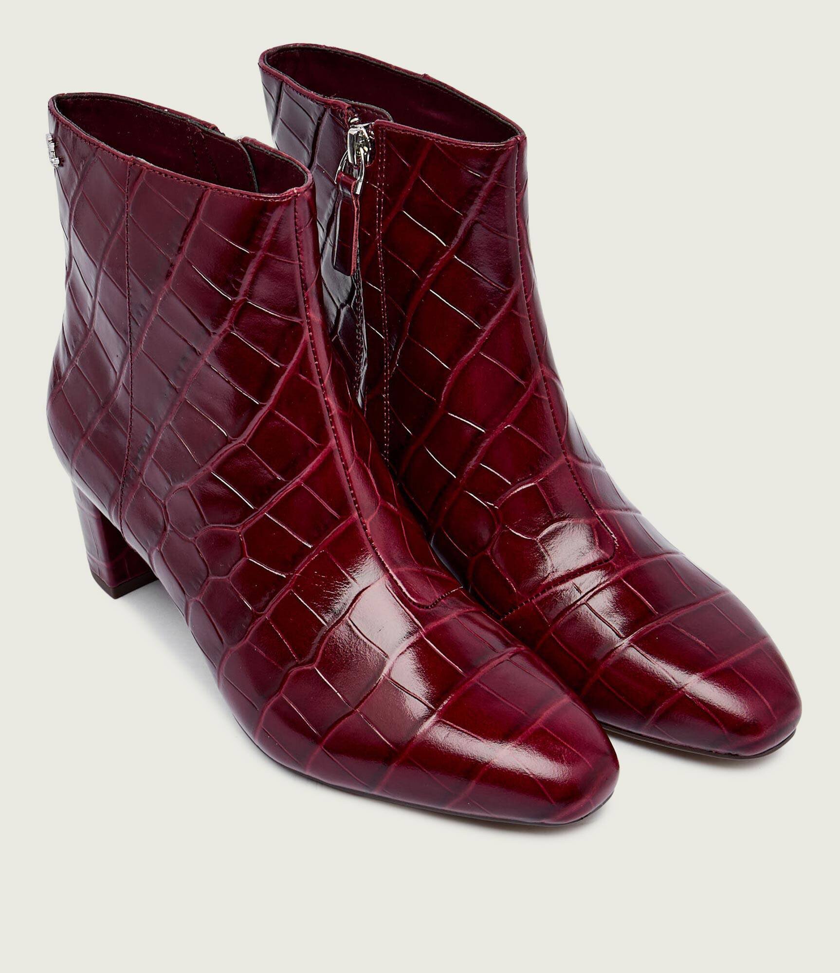 Lauren Ralph Lauren De piele botine cu toc Demi