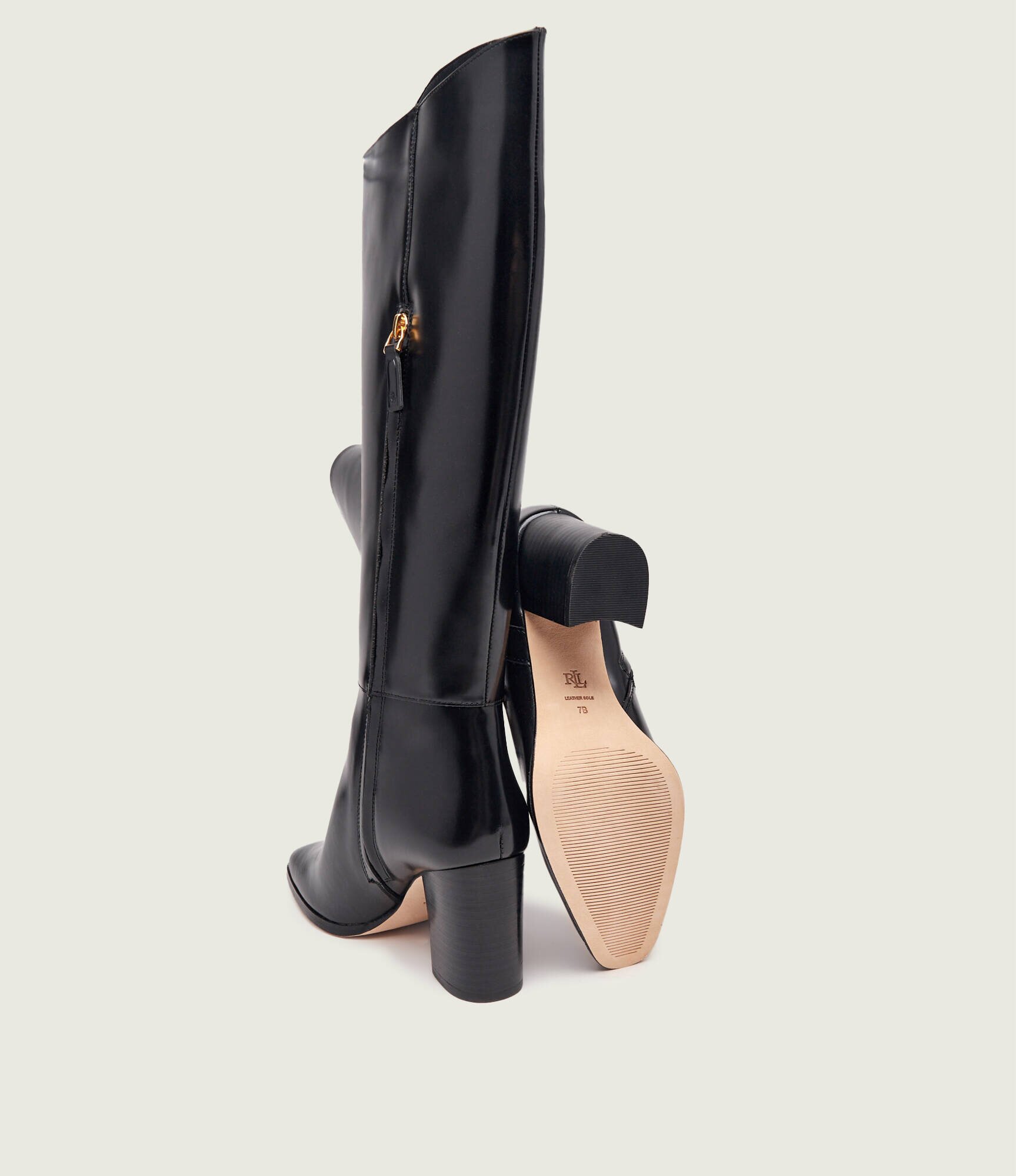 Lauren Ralph Lauren De piele cizme cu toc Raelynn
