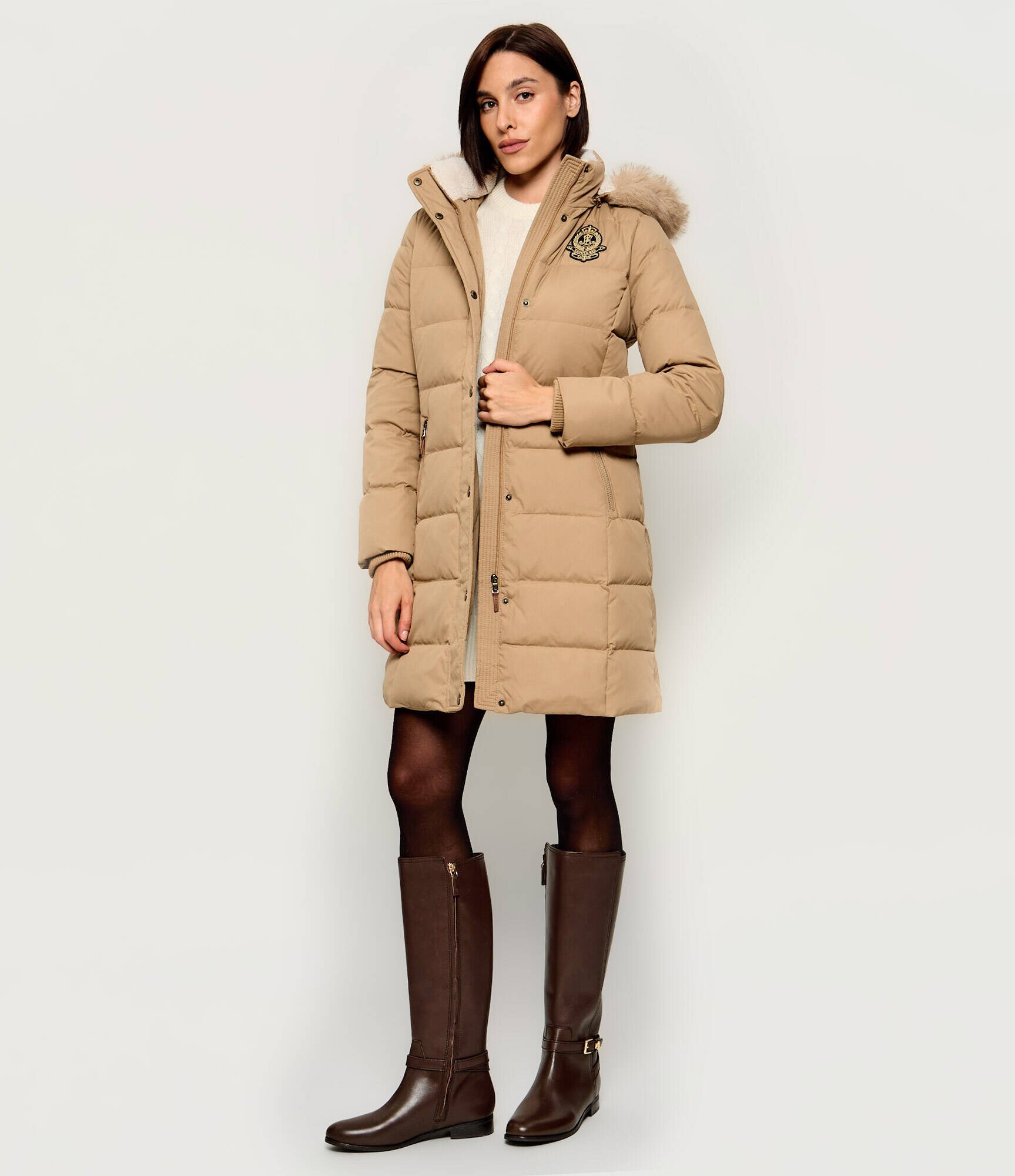 Lauren Ralph Lauren De piele cizme de echitație Brooke