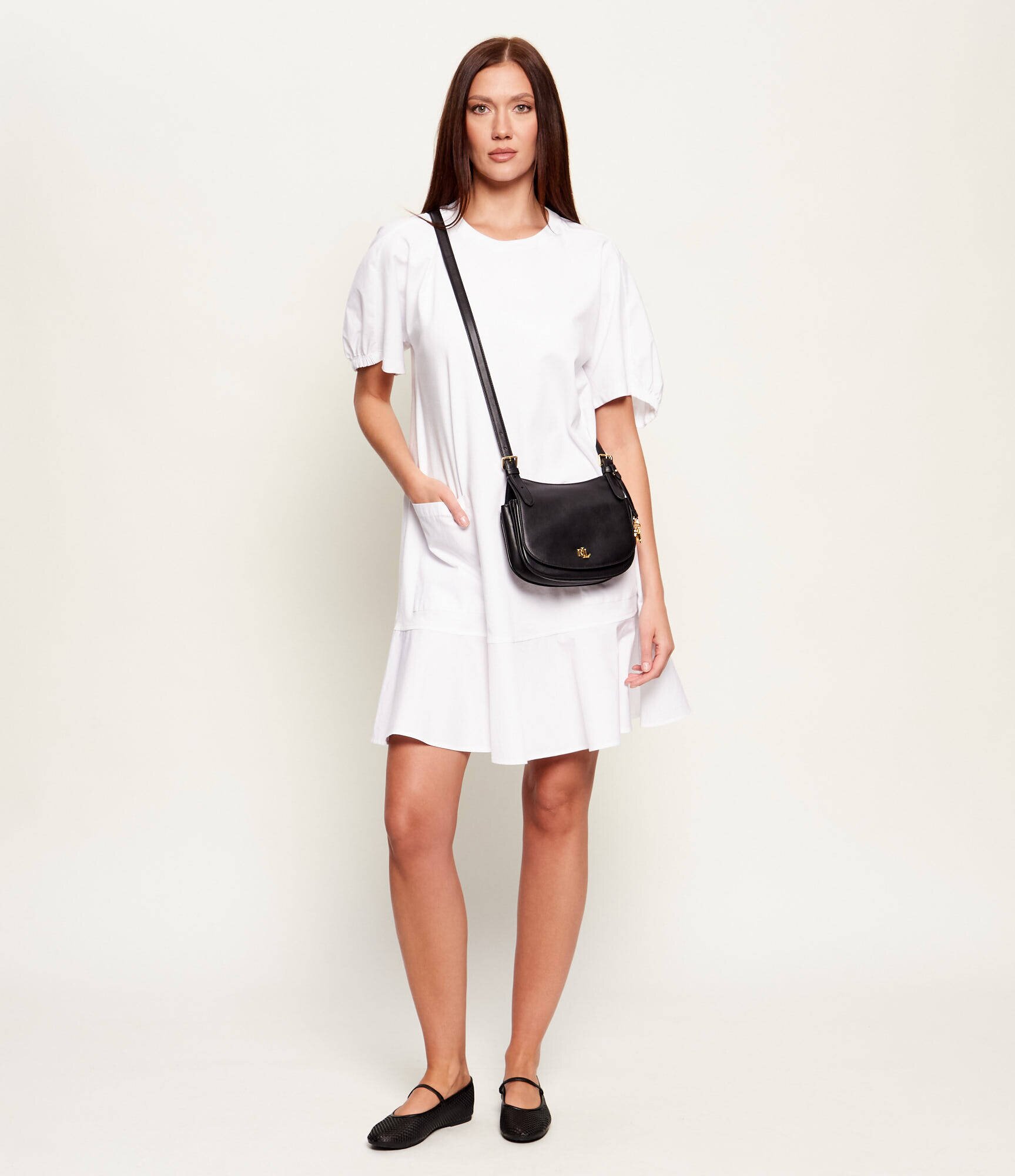 Lauren Ralph Lauren De piele geantă poștaș MARCY