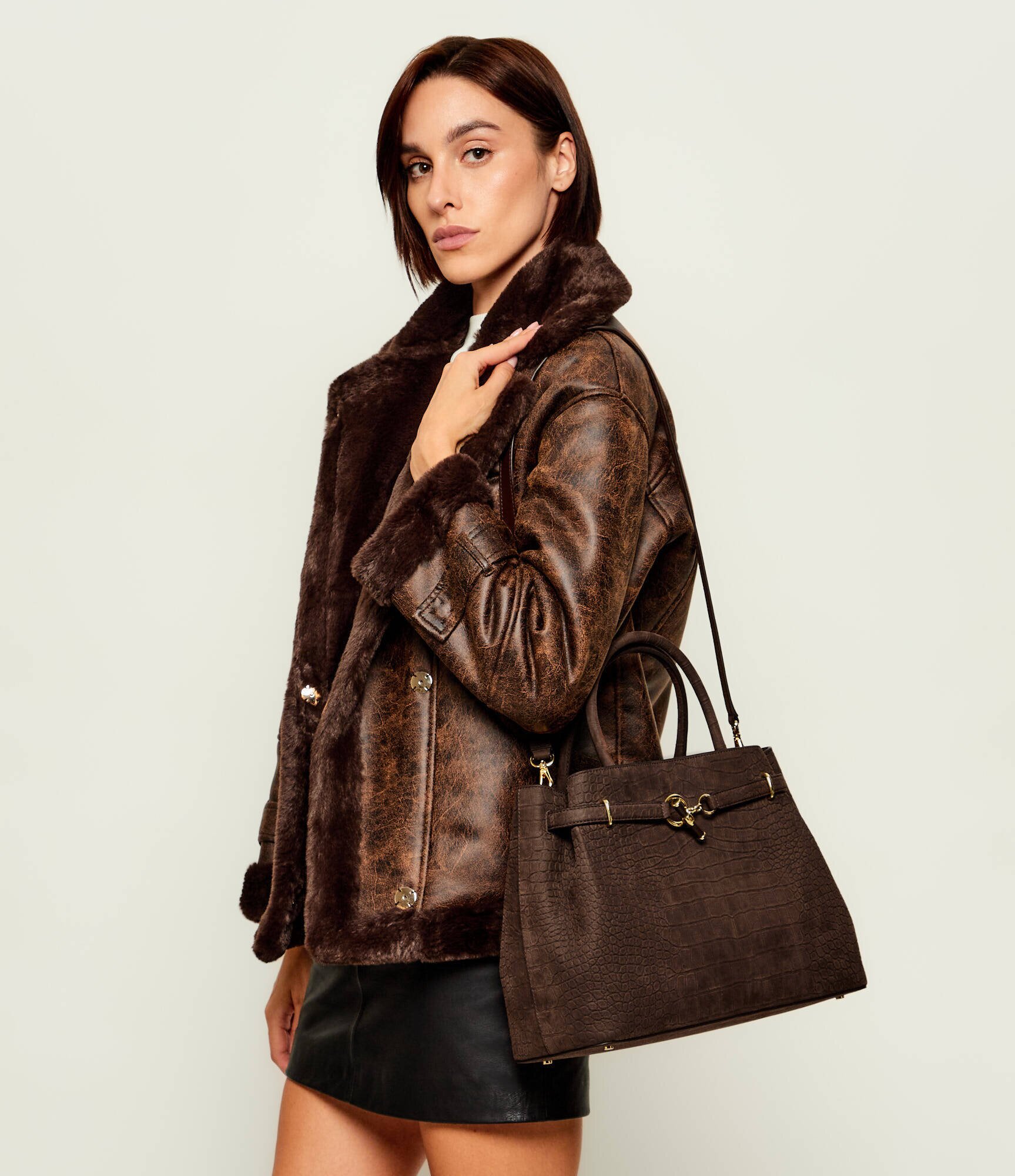 Lauren Ralph Lauren De piele geantă shopper Blaike
