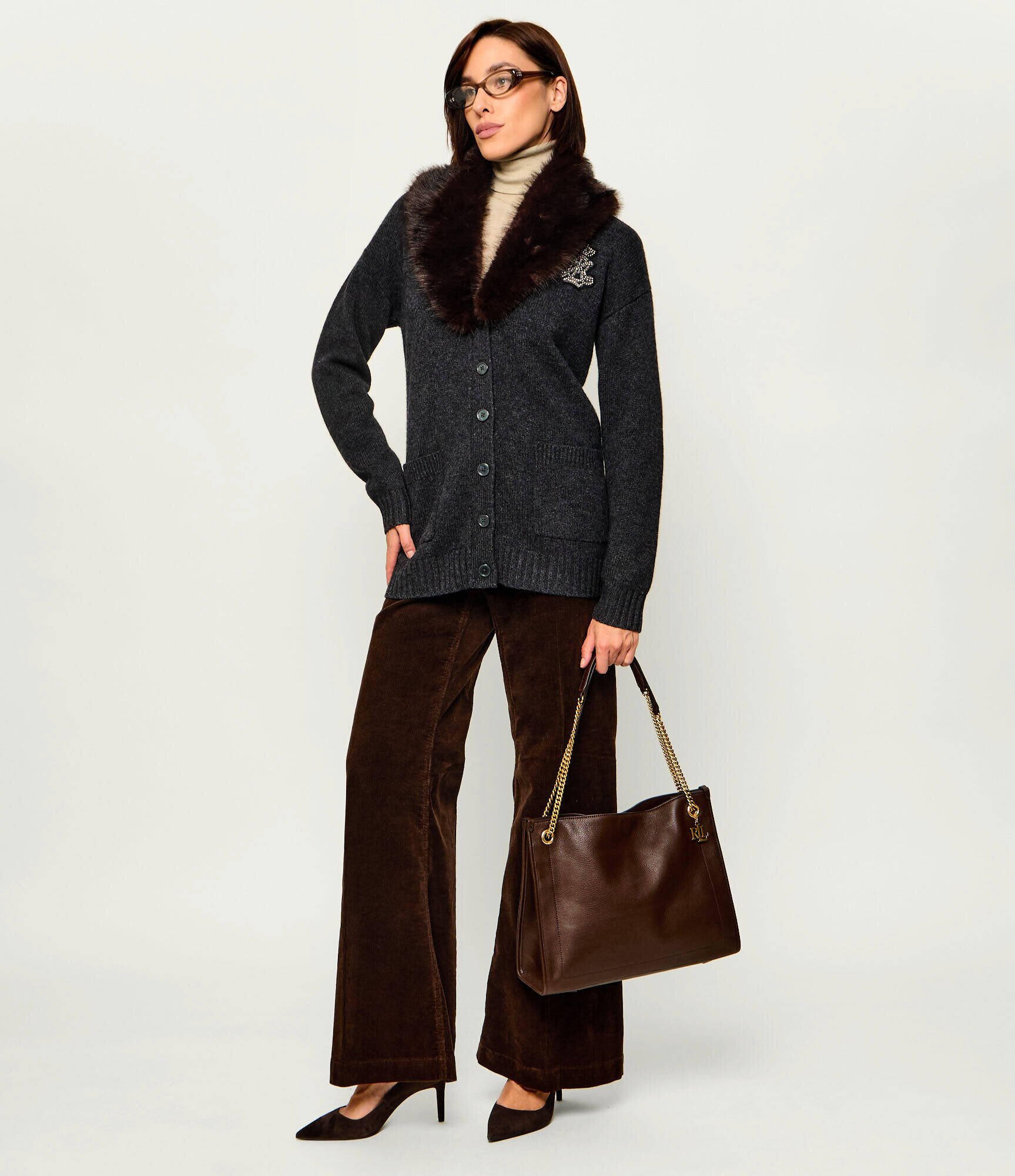 Lauren Ralph Lauren De piele geantă shopper Bradley