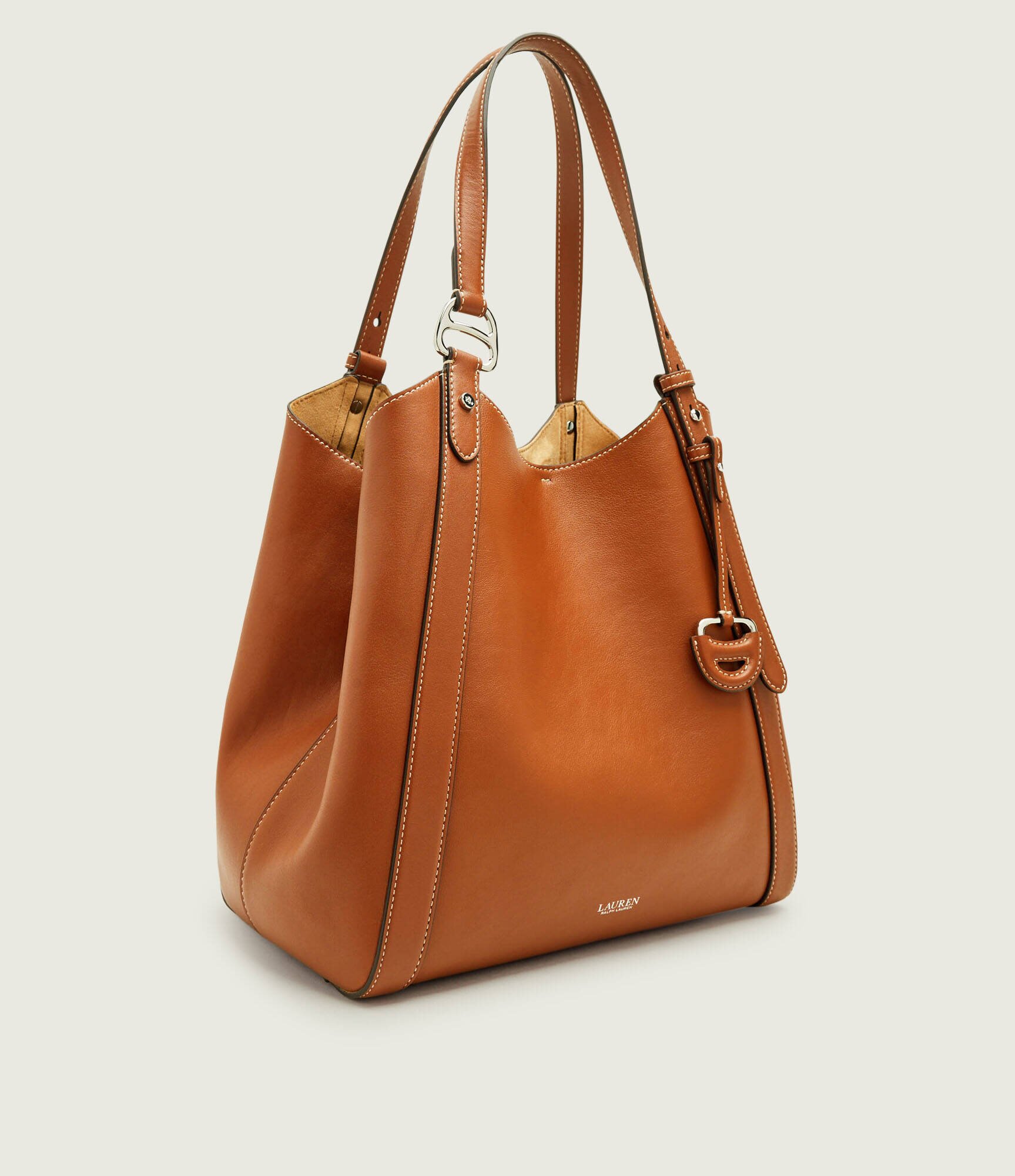 Lauren Ralph Lauren De piele geantă shopper Tasha