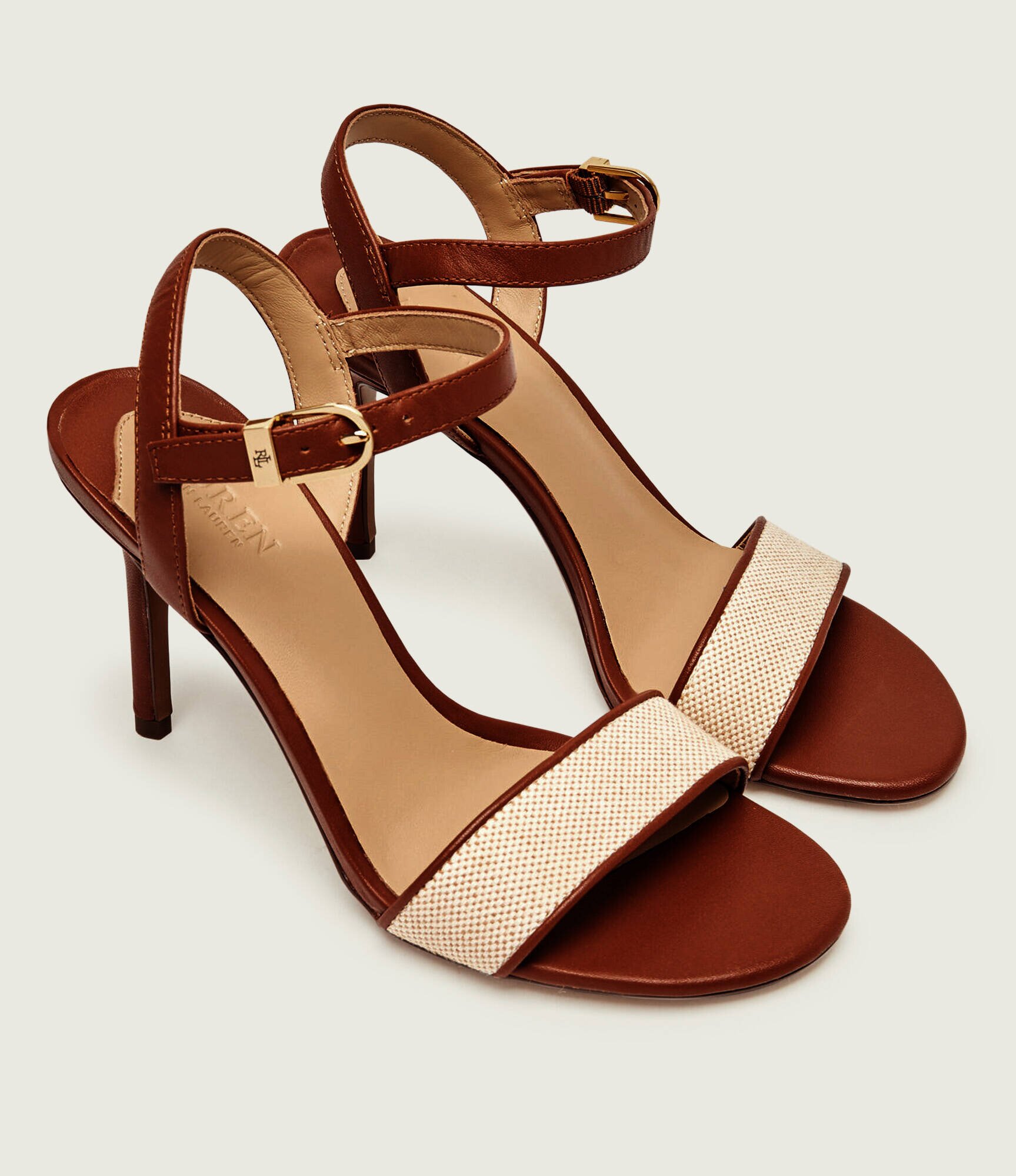 Lauren Ralph Lauren De piele sandale cu toc subțire GWEN