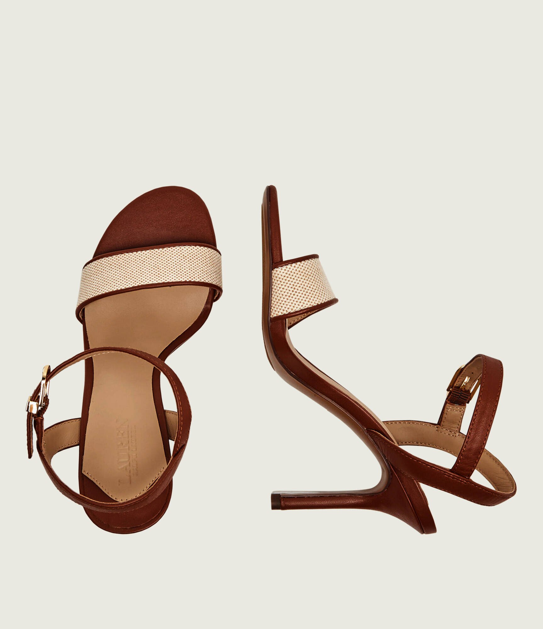Lauren Ralph Lauren De piele sandale cu toc subțire GWEN