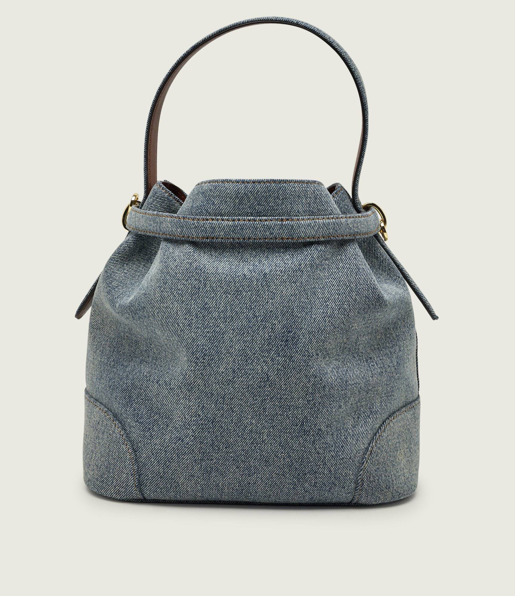 Lauren Ralph Lauren Denim geantă tip sac Blaike cu adaos de piele
