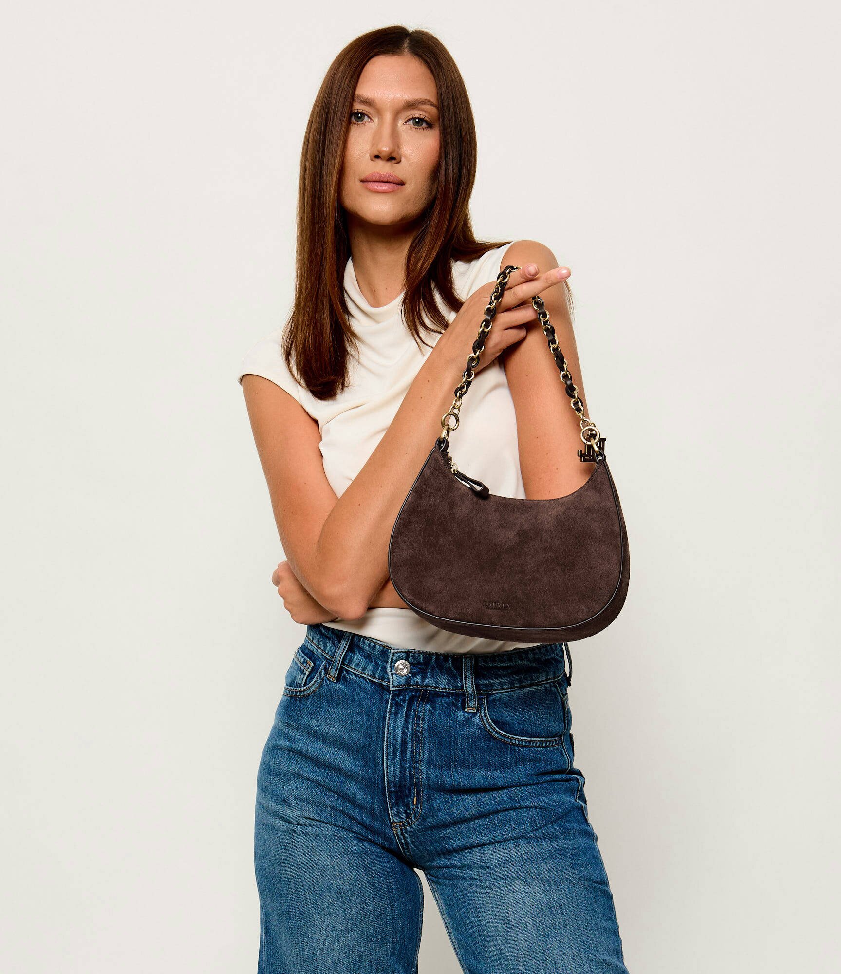 Lauren Ralph Lauren Geantă pe umăr Marcy | piele întoarsă