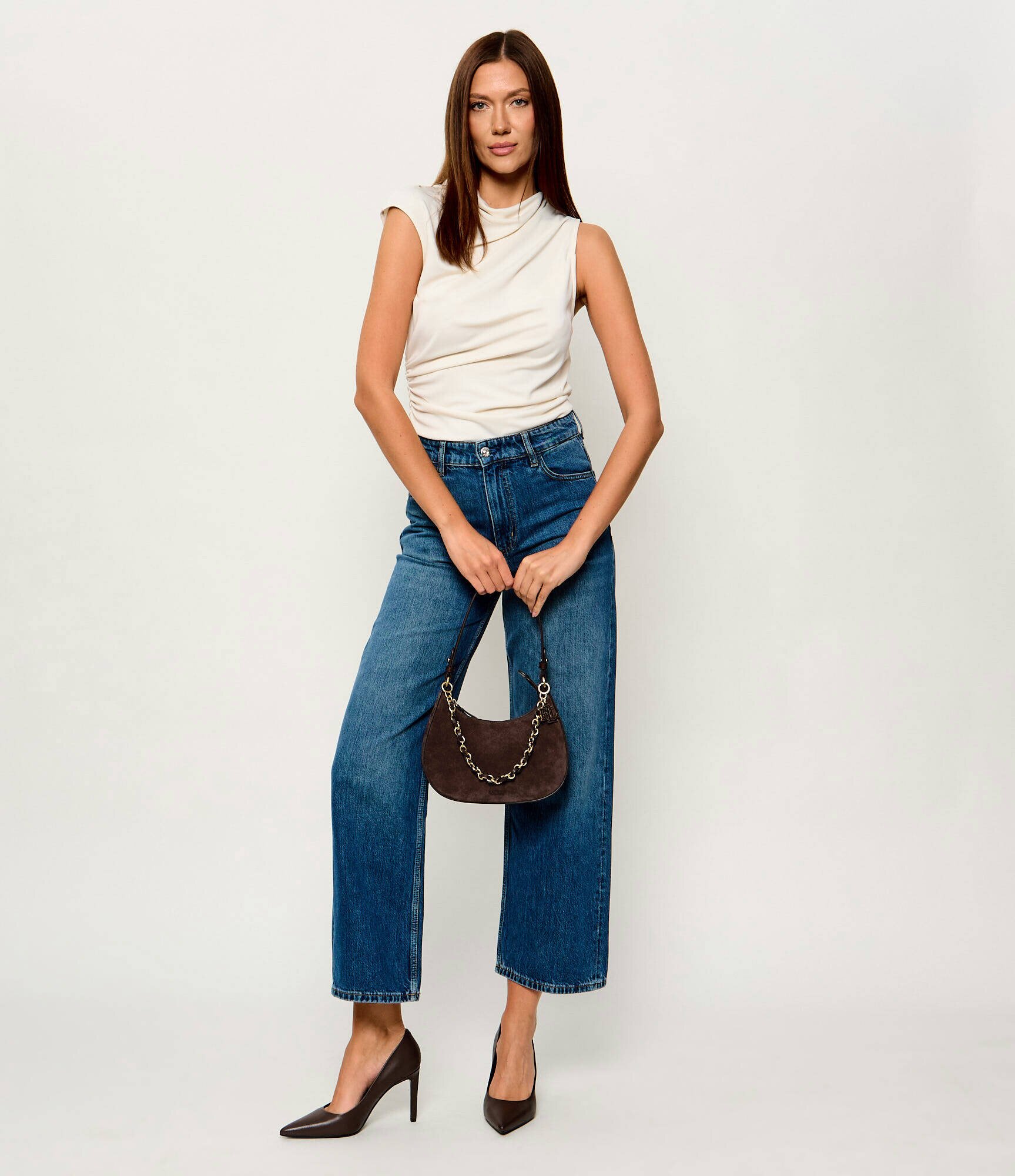Lauren Ralph Lauren Geantă pe umăr Marcy | piele întoarsă
