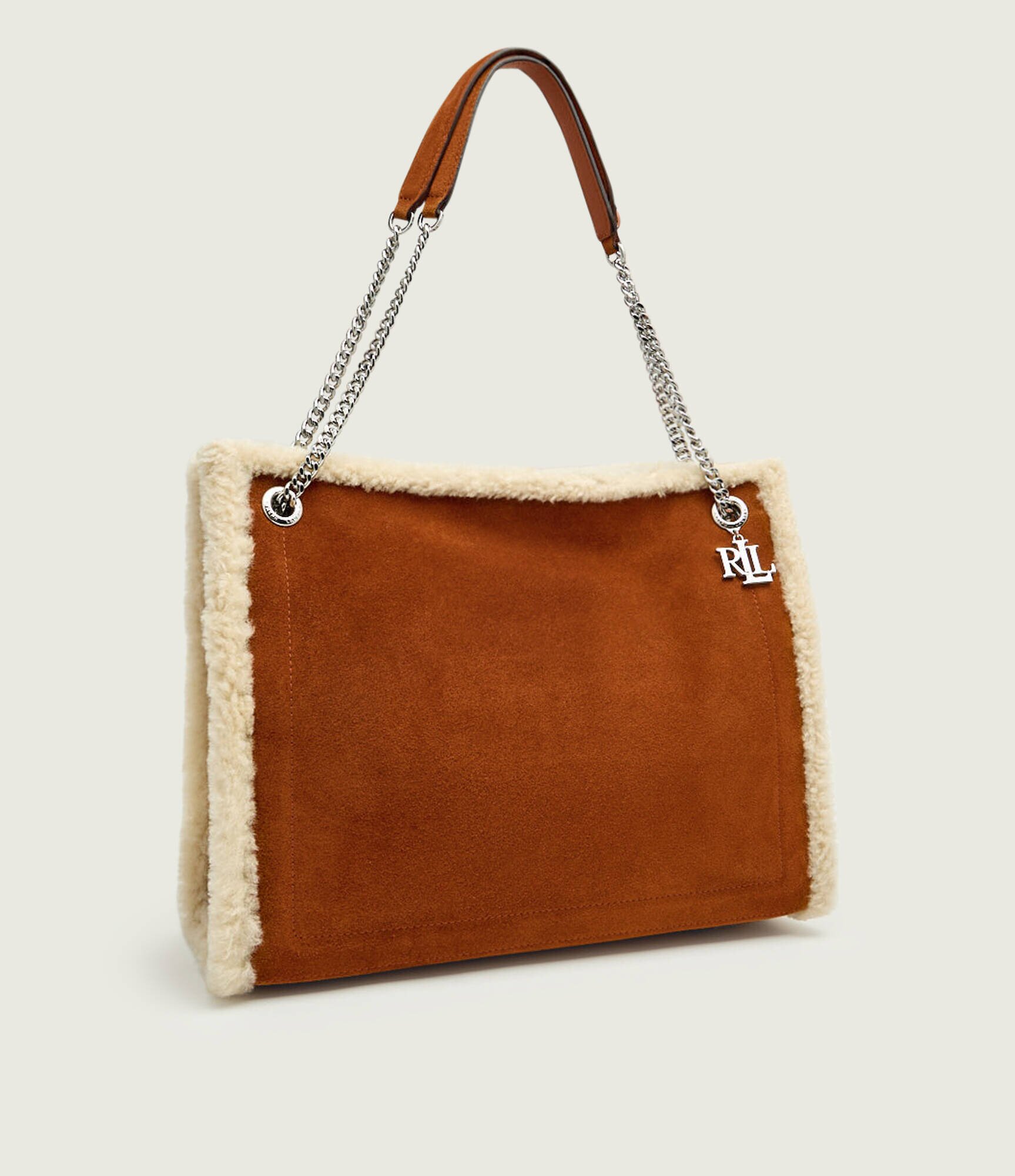 Lauren Ralph Lauren Geantă shopper Bradley | shearling | piele întoarsă