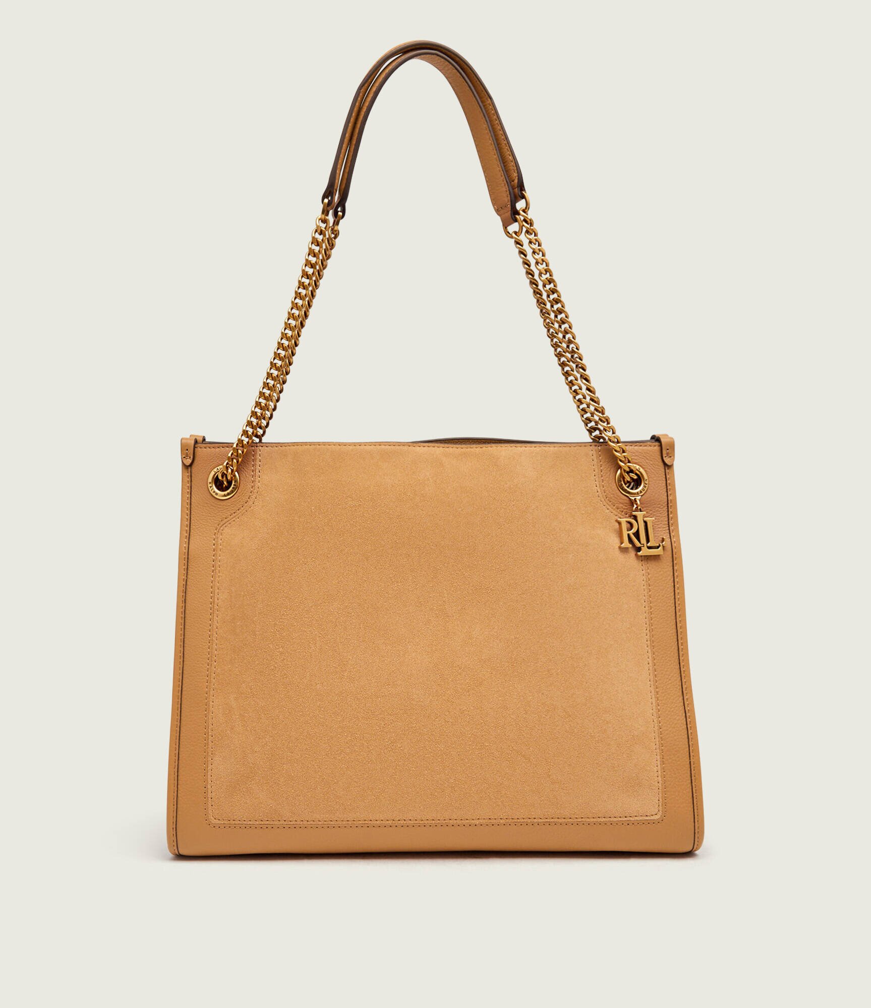 Lauren Ralph Lauren Geantă shopper Bradley | zamsz cu adaos de piele
