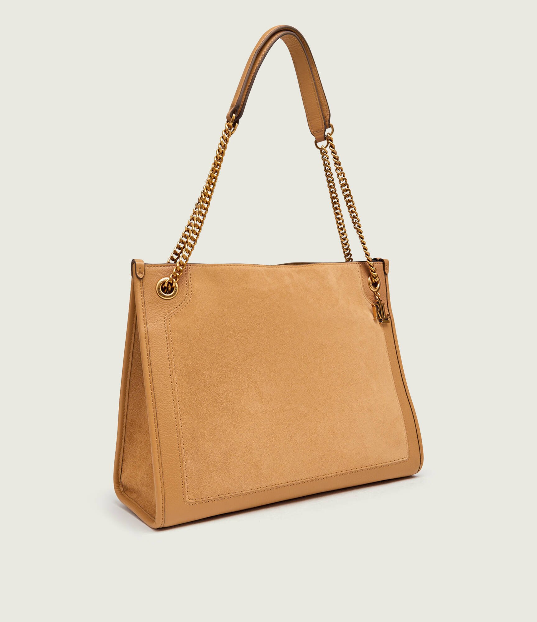 Lauren Ralph Lauren Geantă shopper Bradley | zamsz cu adaos de piele