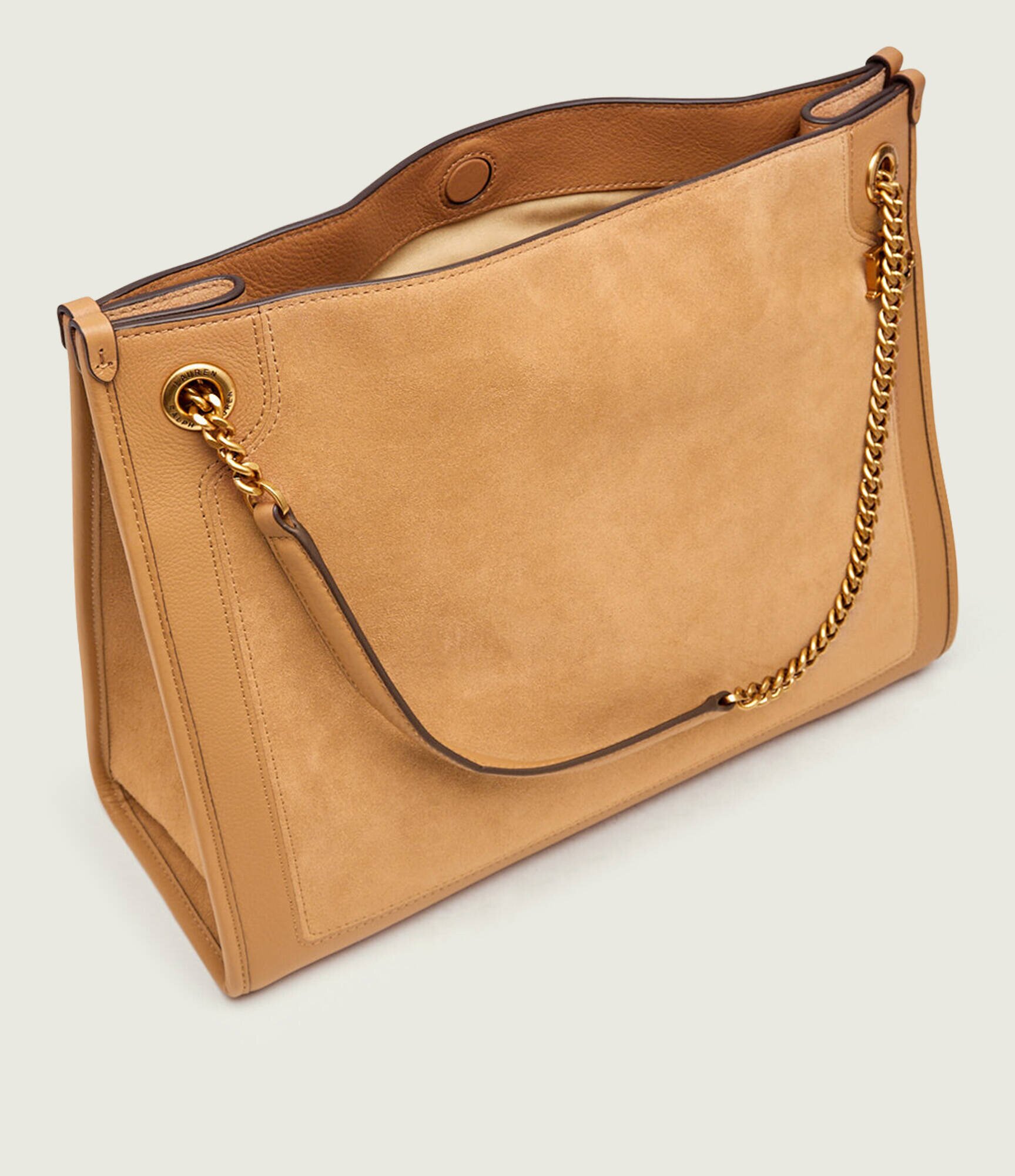 Lauren Ralph Lauren Geantă shopper Bradley | zamsz cu adaos de piele