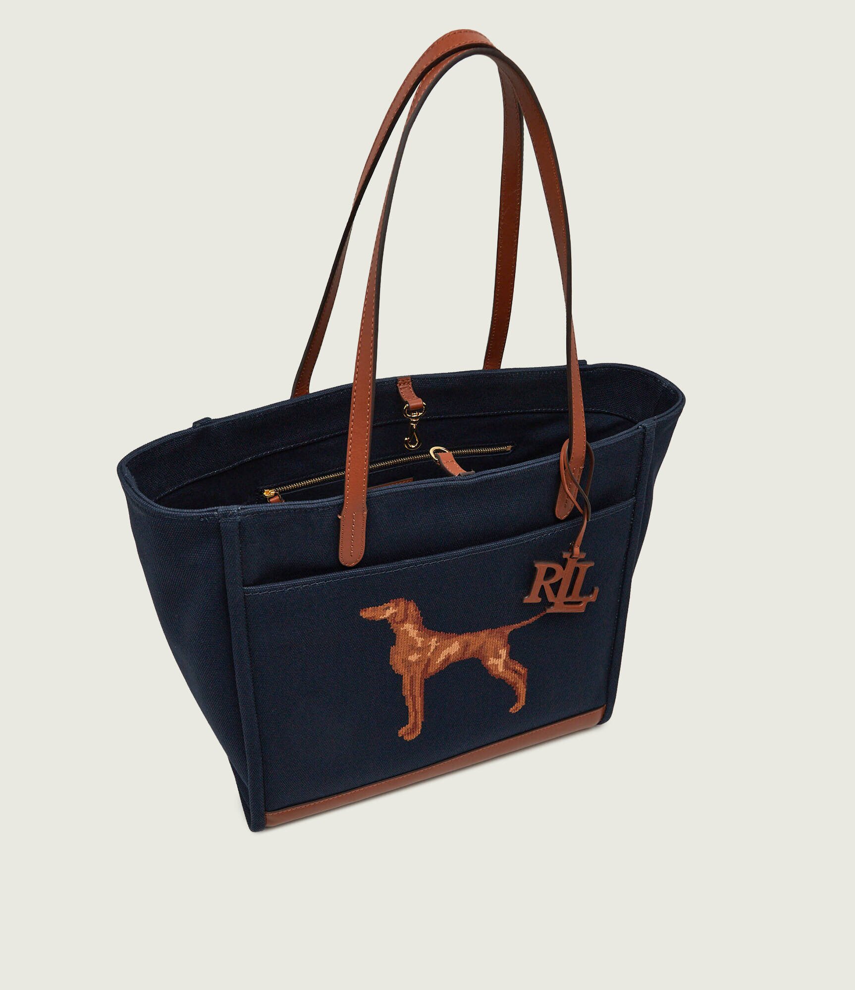 Lauren Ralph Lauren Geantă shopper Cameryn cu adaos de piele