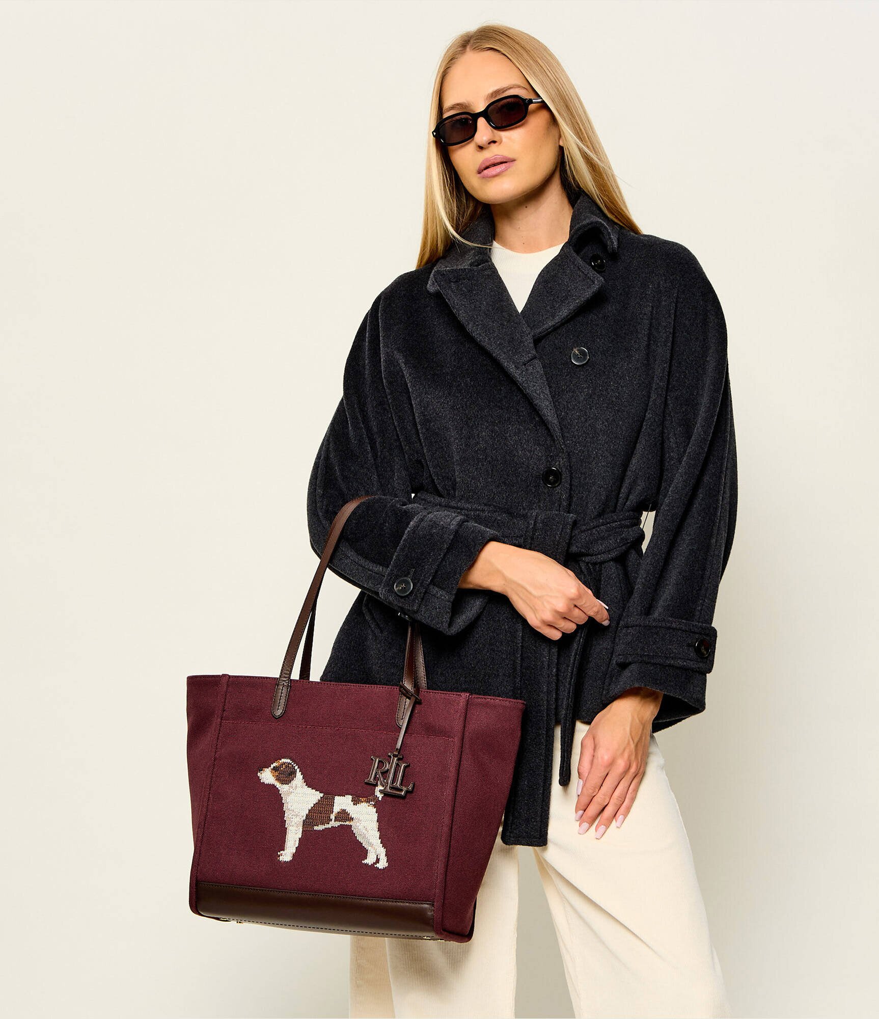 Lauren Ralph Lauren Geantă shopper Cameryn cu adaos de piele