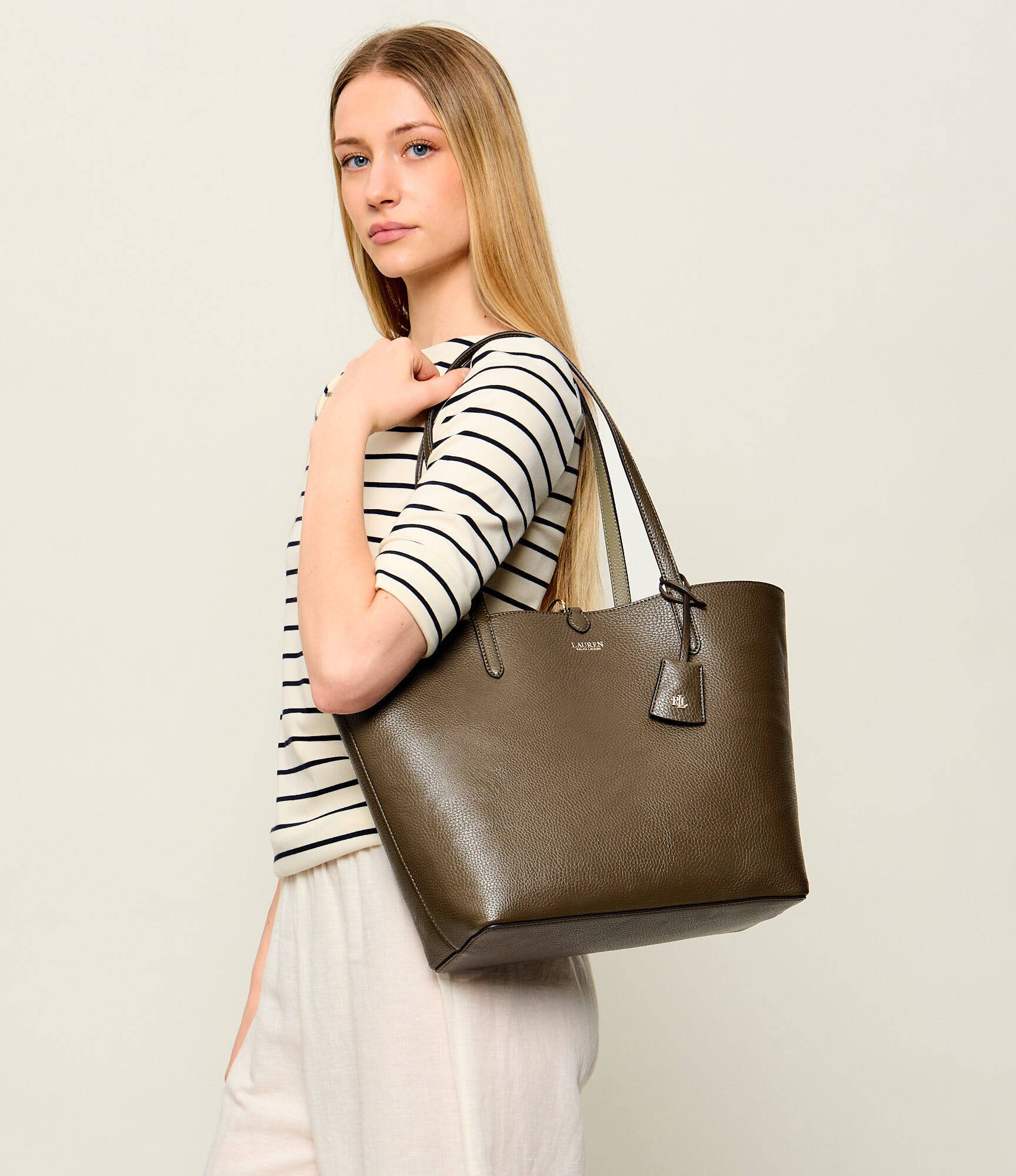 Lauren Ralph Lauren Geantă shopper cu două fețe + borsetă