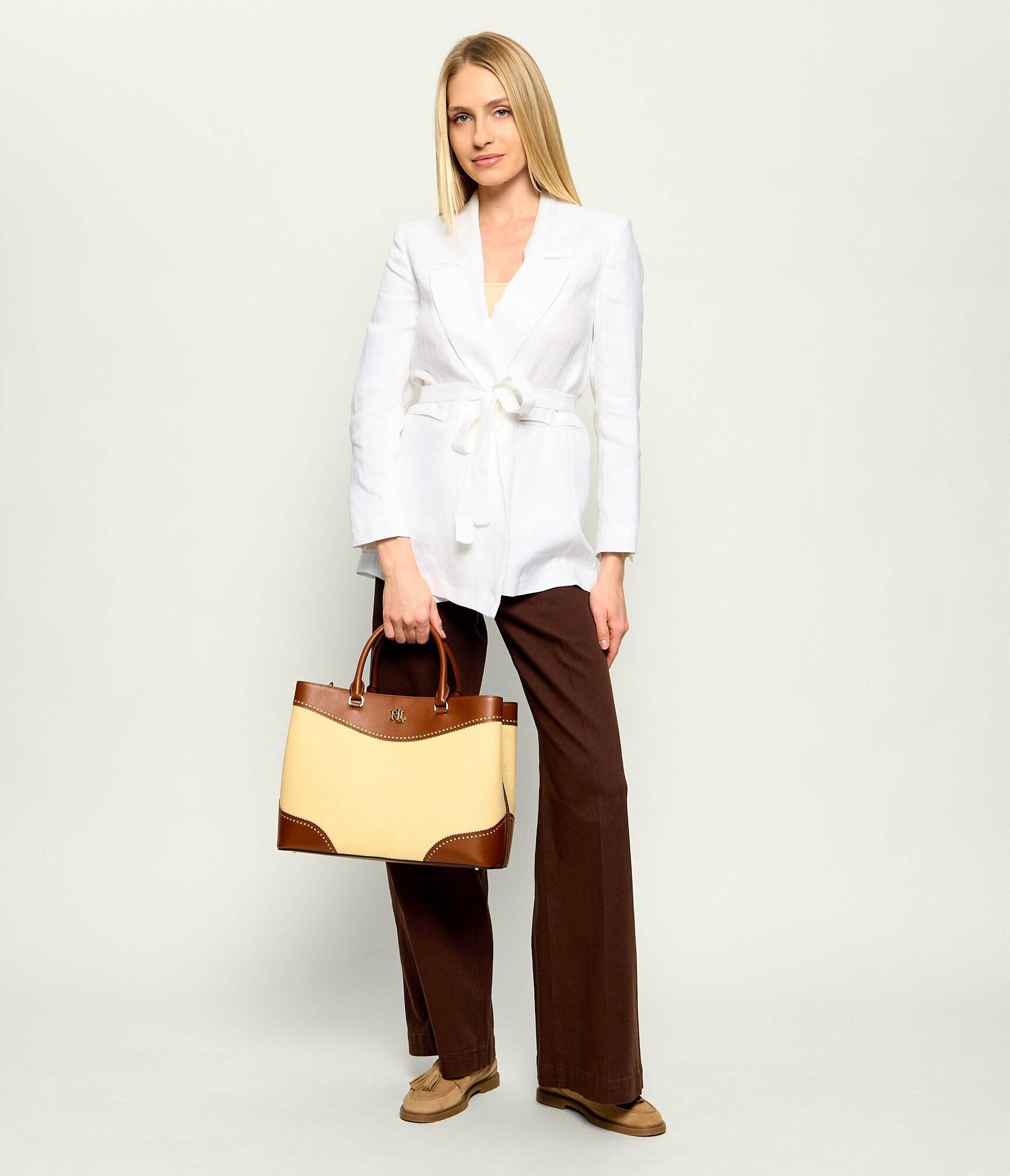 Lauren Ralph Lauren Geantă shopper MARCY cu adaos de piele